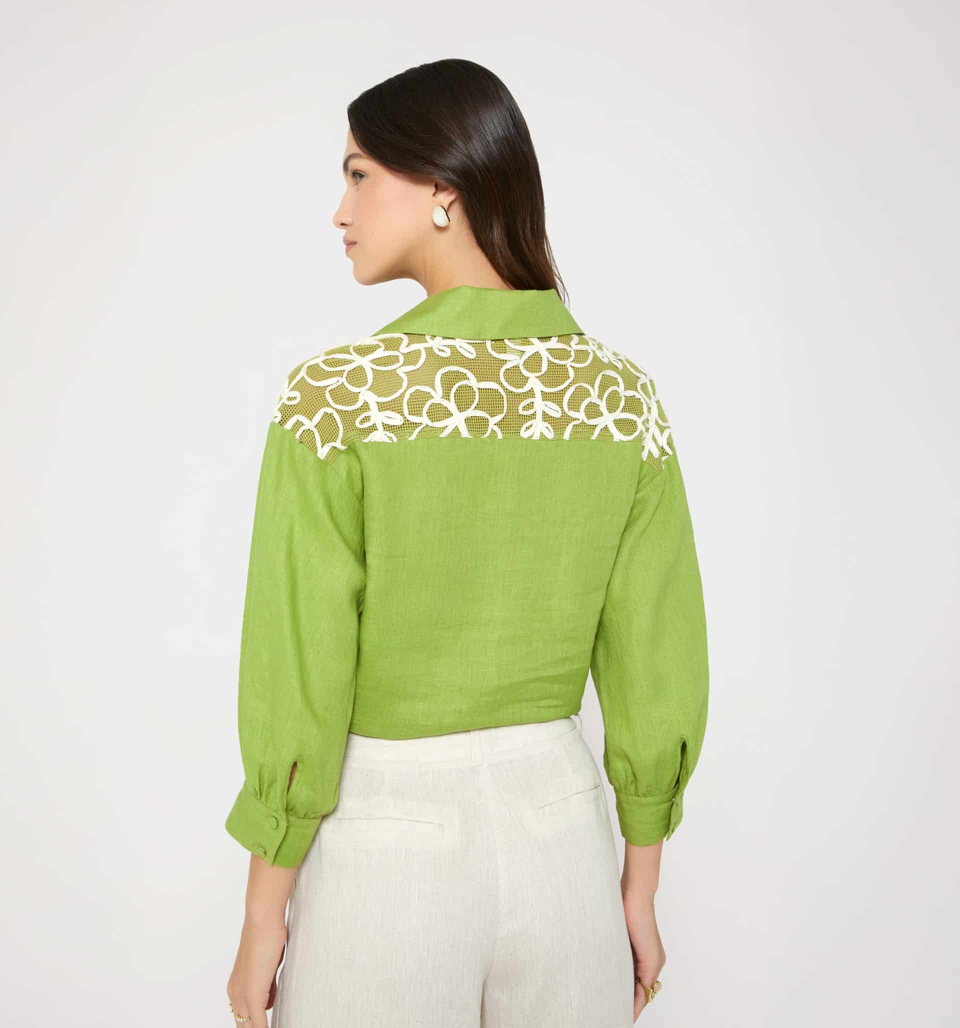 Blusa manga 3/4 con amarre - miniatura 5