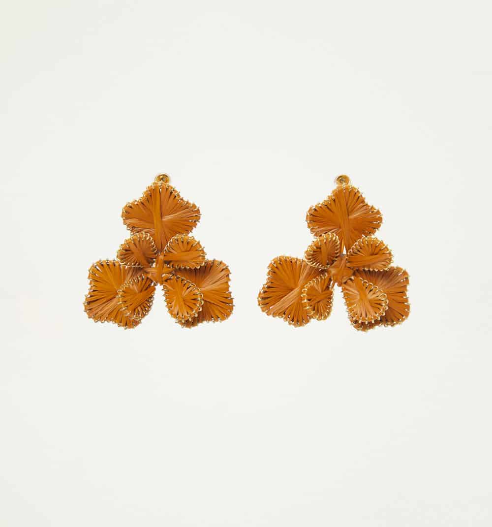 Aretes flores 3d con volumen - miniatura 3