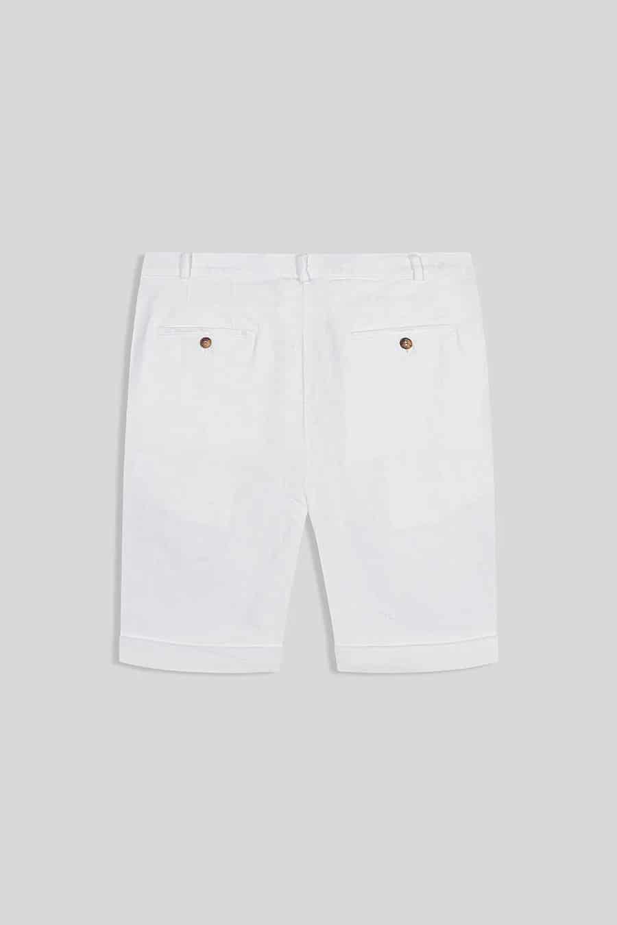 Men's linen bermuda white - miniatura 9