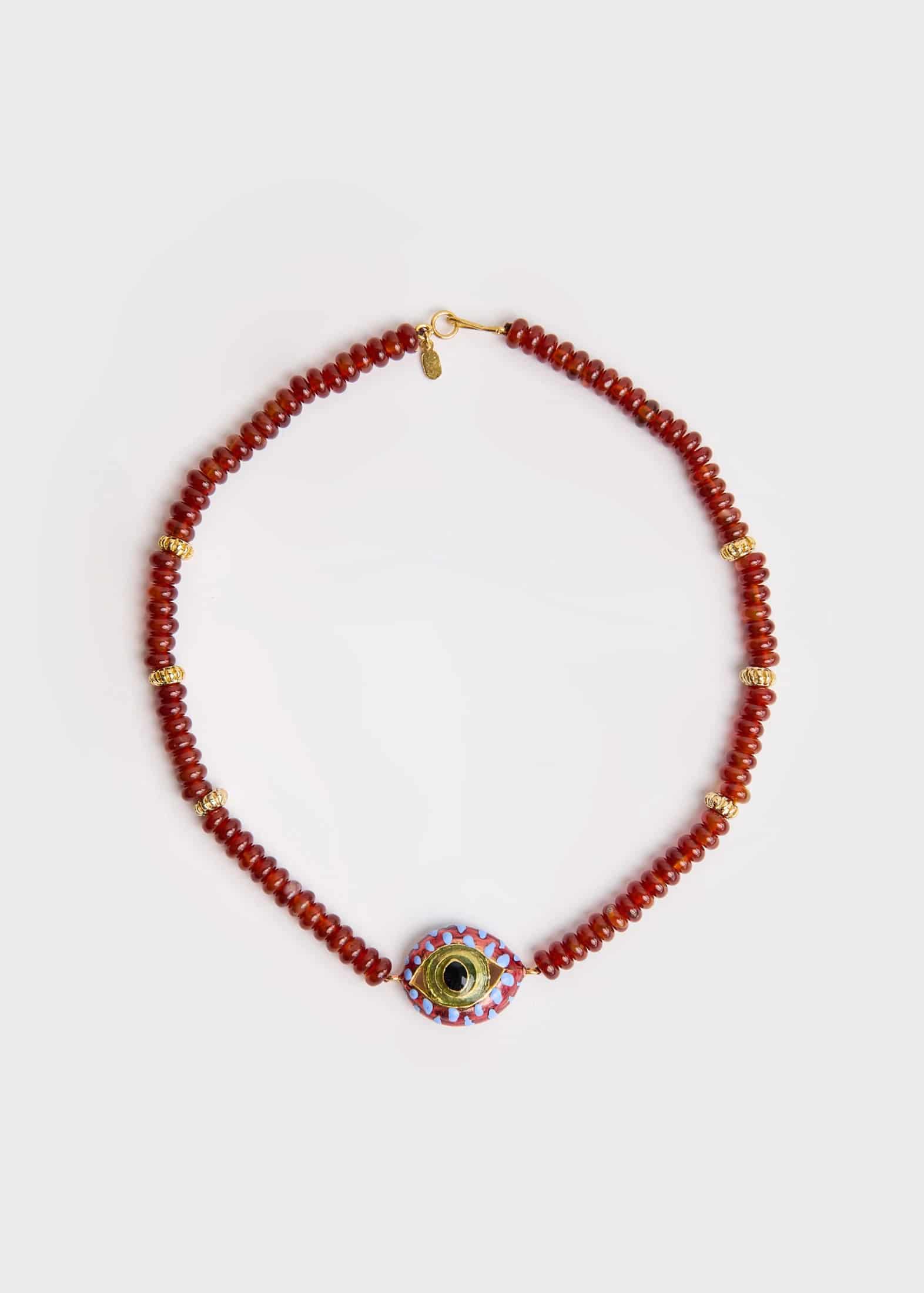 CAT DROP MIDI TERRACOTTA NECKLACE - miniatura 2