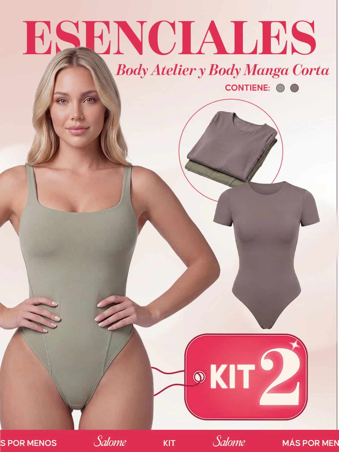 Kit Body Atelier Espalda Profunda & Manga Corta Sin Costuras | Salome 5004 & 5007 | 01L5 - miniatura 3