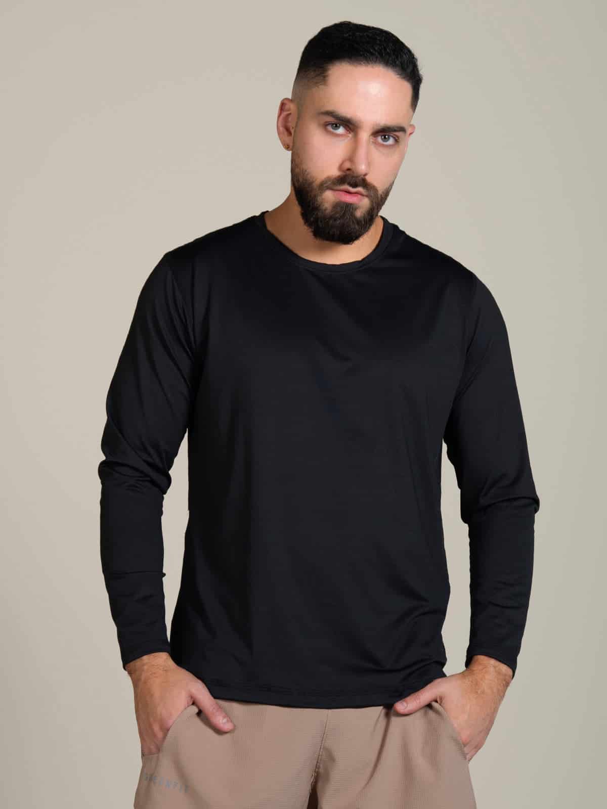 Buzo basico hombre negro - miniatura 1