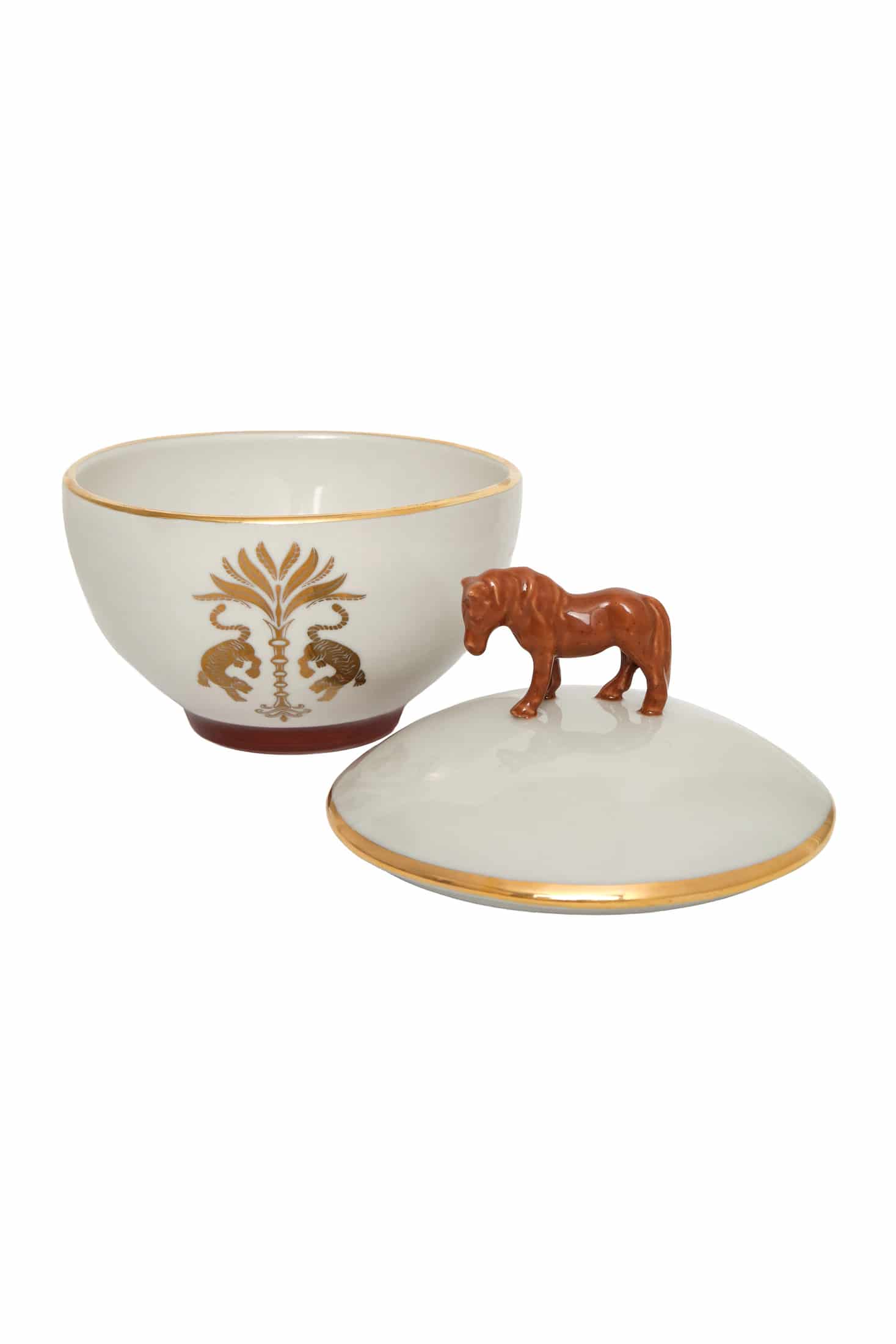Horse Bowl / Chocolate & Gold - miniatura 2