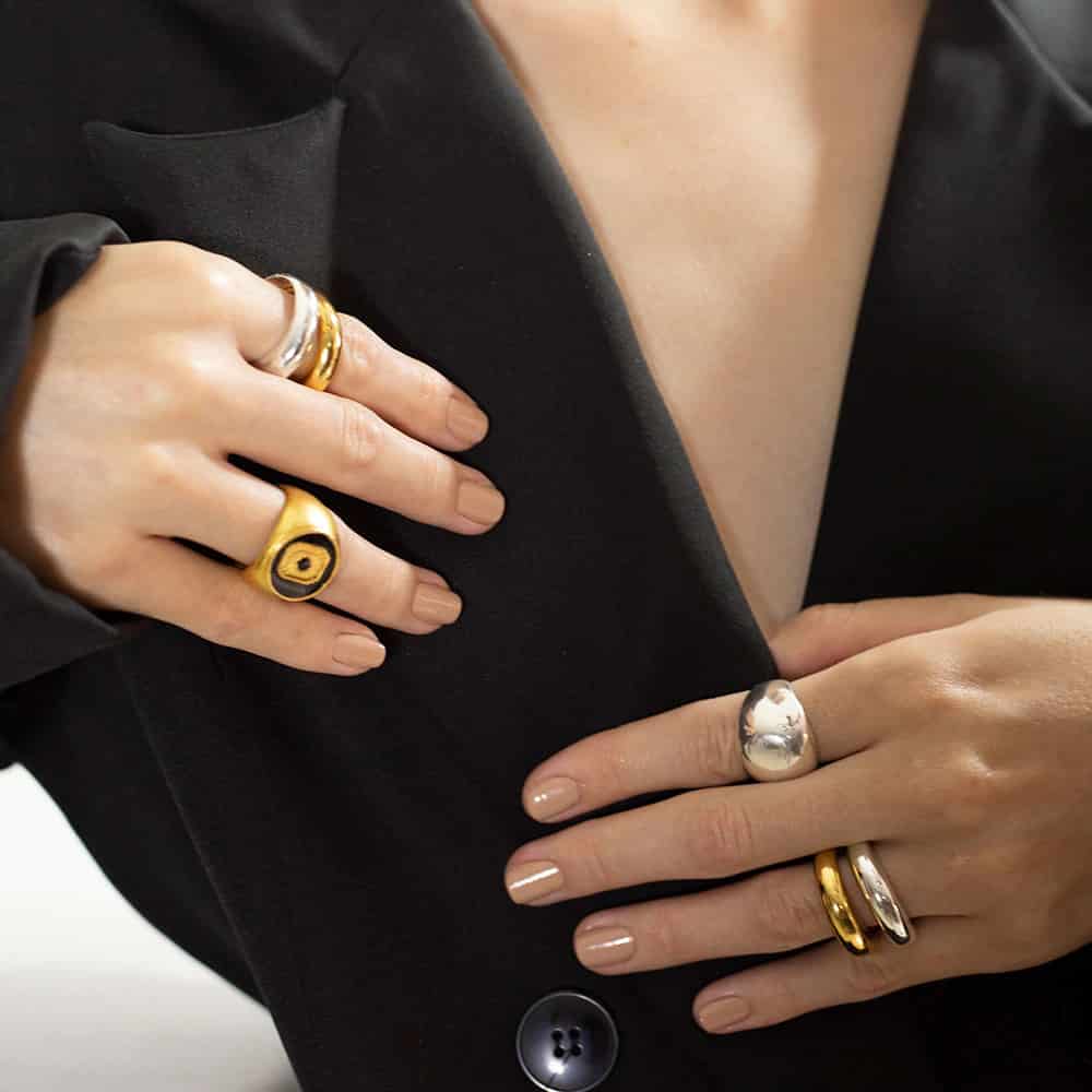 Silver Dome Ring - miniatura 2