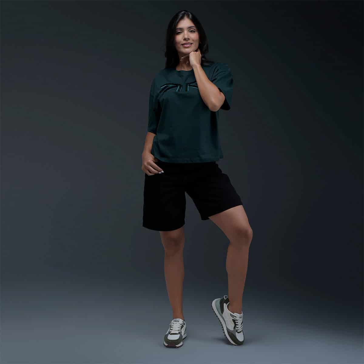 Short Negro Denim Mujer - miniatura 3