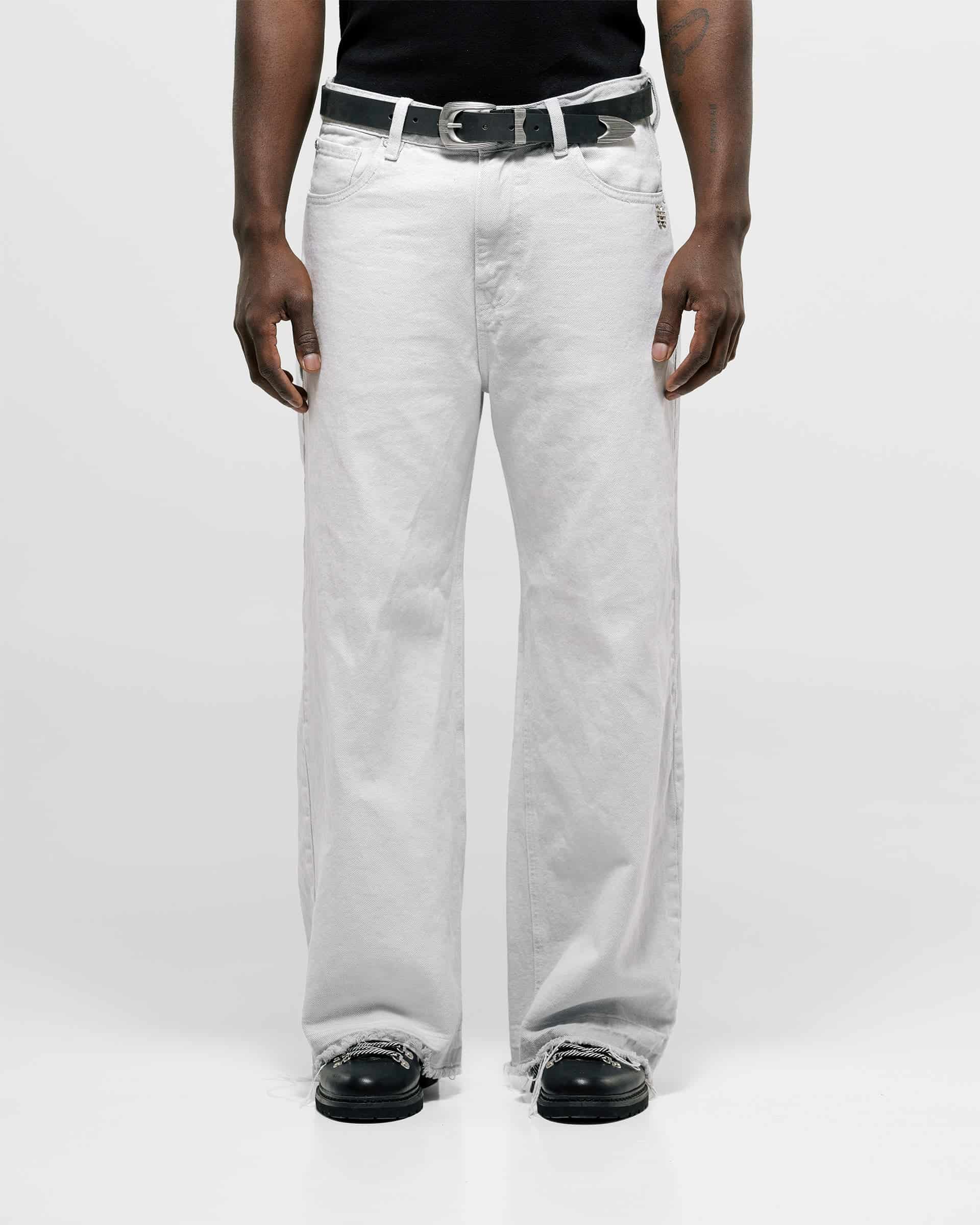 Flared Pants - Gris Claro Desgastado - miniatura 5