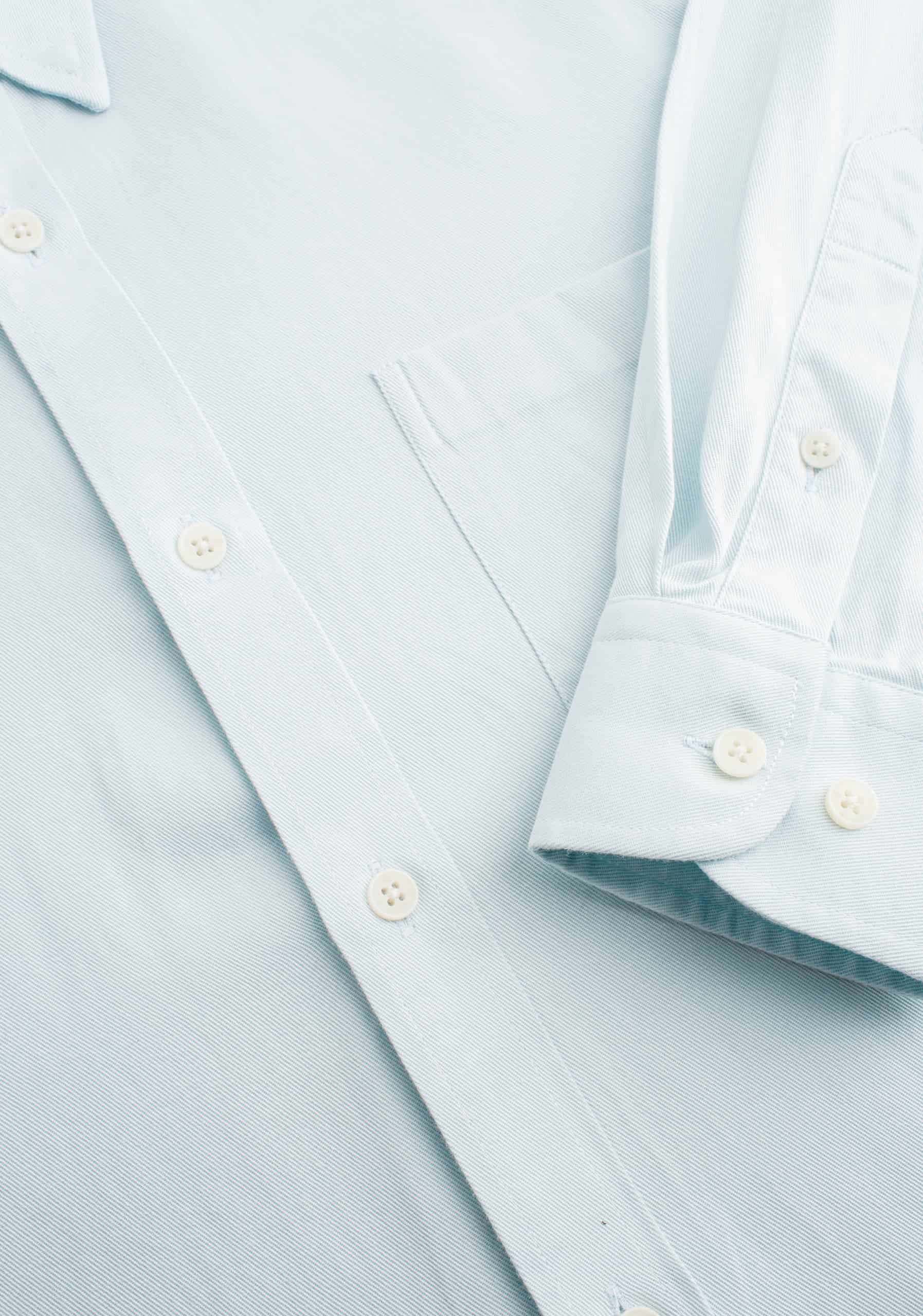 Camisa H CI Hamilton Tencel Azul Claro - miniatura 3