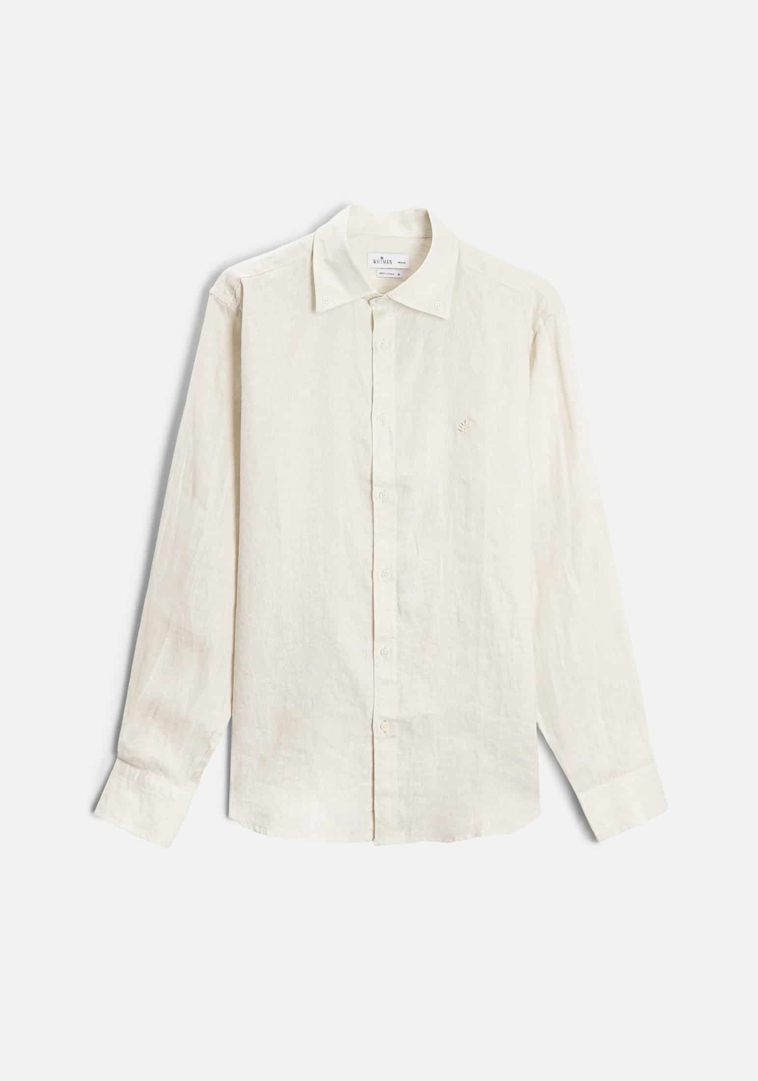 Camisa H CBD Lino L-Atn Marfil - miniatura 1