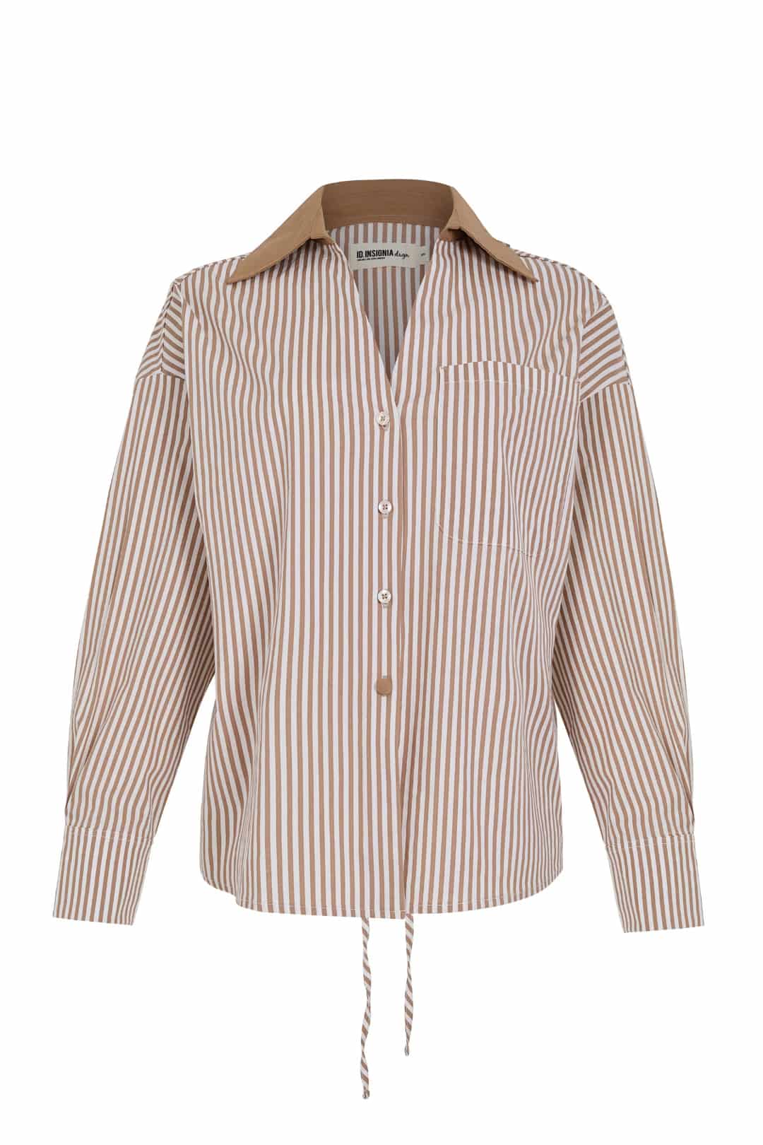 Camisa Aura de algodón | Rayas Caramel - miniatura 2