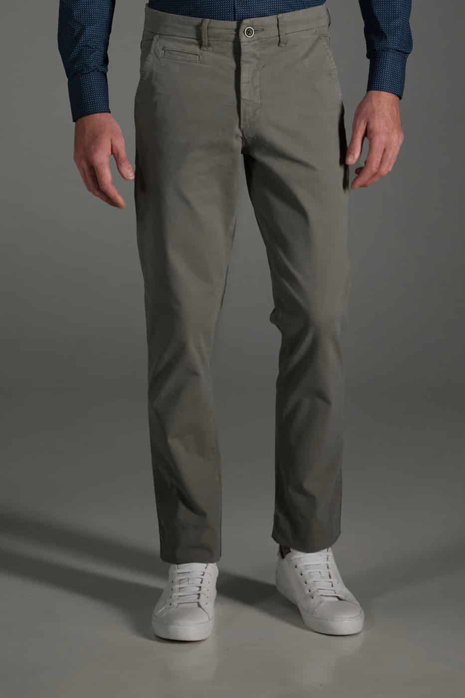 Pantalón Chino Slim Dril Gris Oscuro - miniatura 1