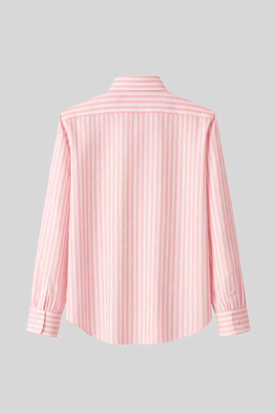 Men's linen shirt striped pink - miniatura 2