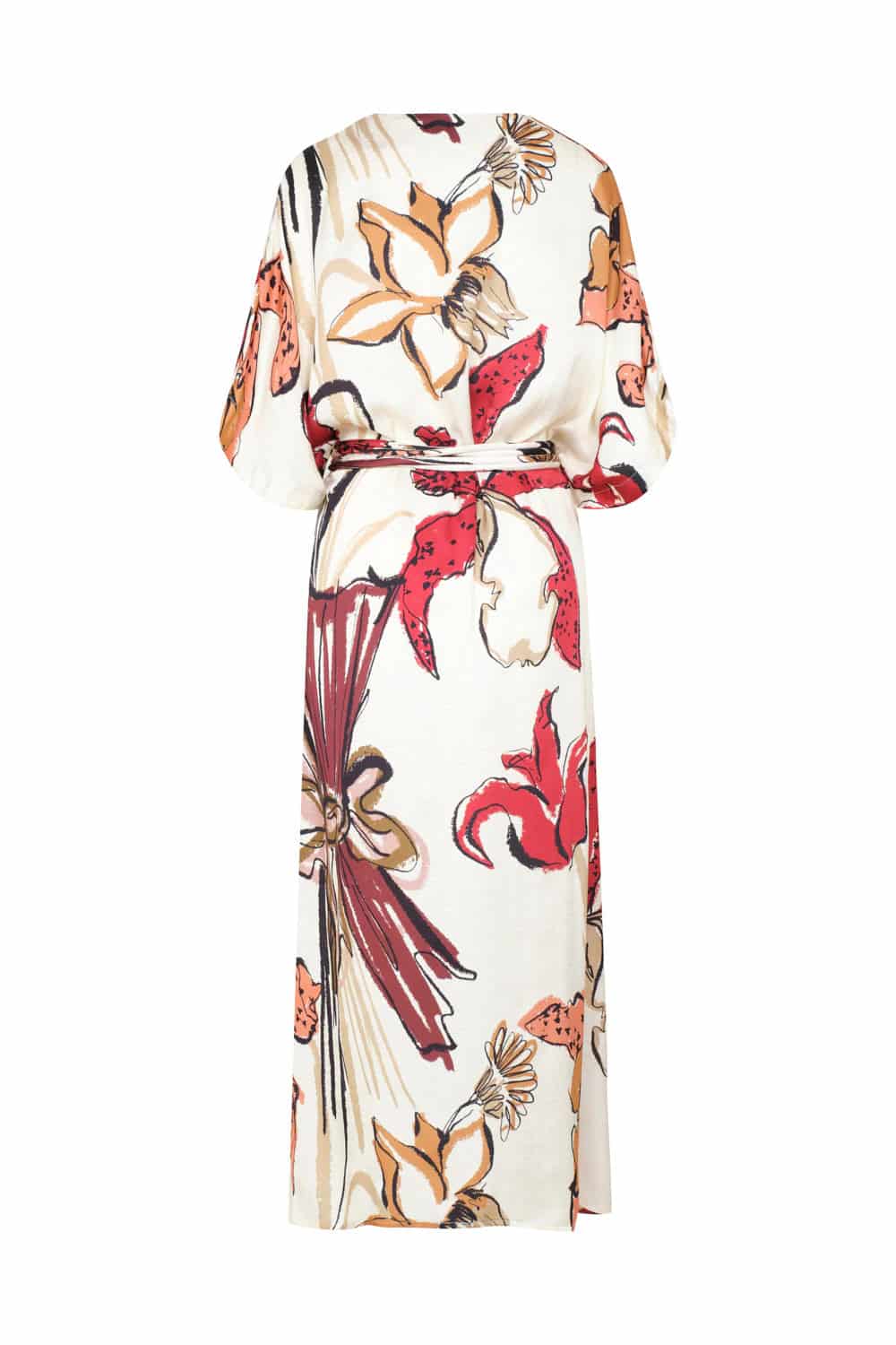 Vestido lírica ivory burgundy - miniatura 3