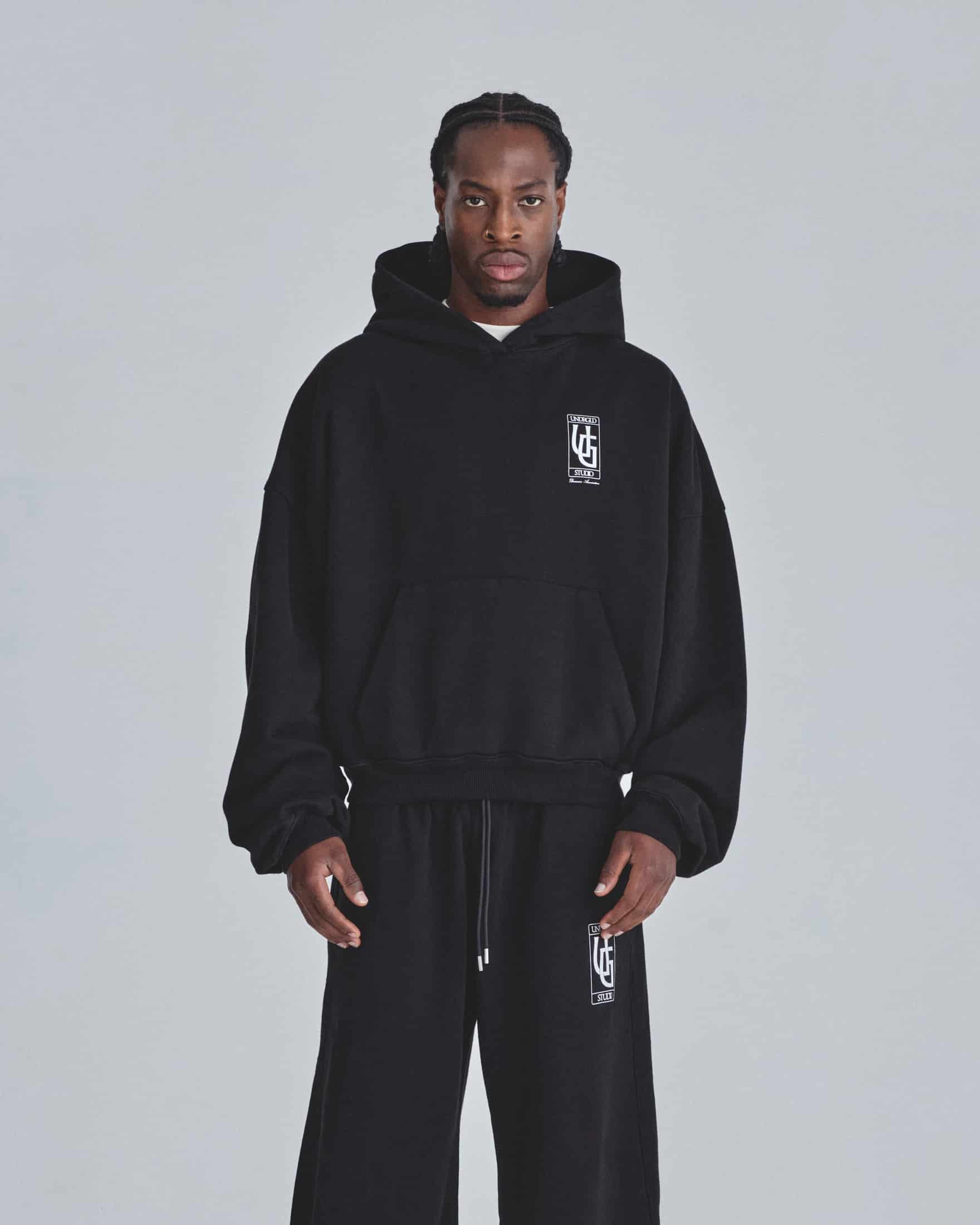 Line UG Frame Boxy Fit Hoodie Black - miniatura 2