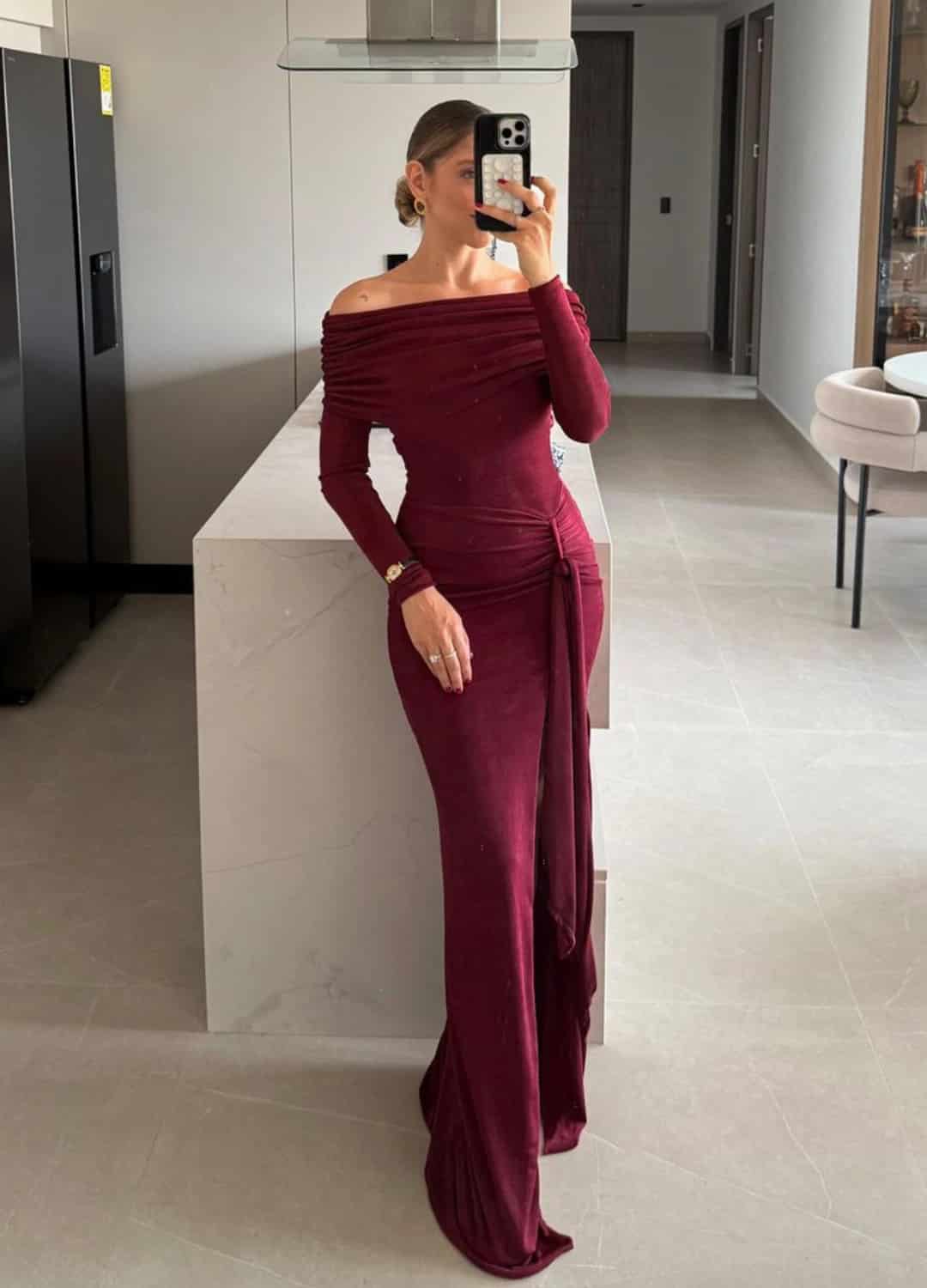 Vestido La Habana Borgoña - miniatura 2