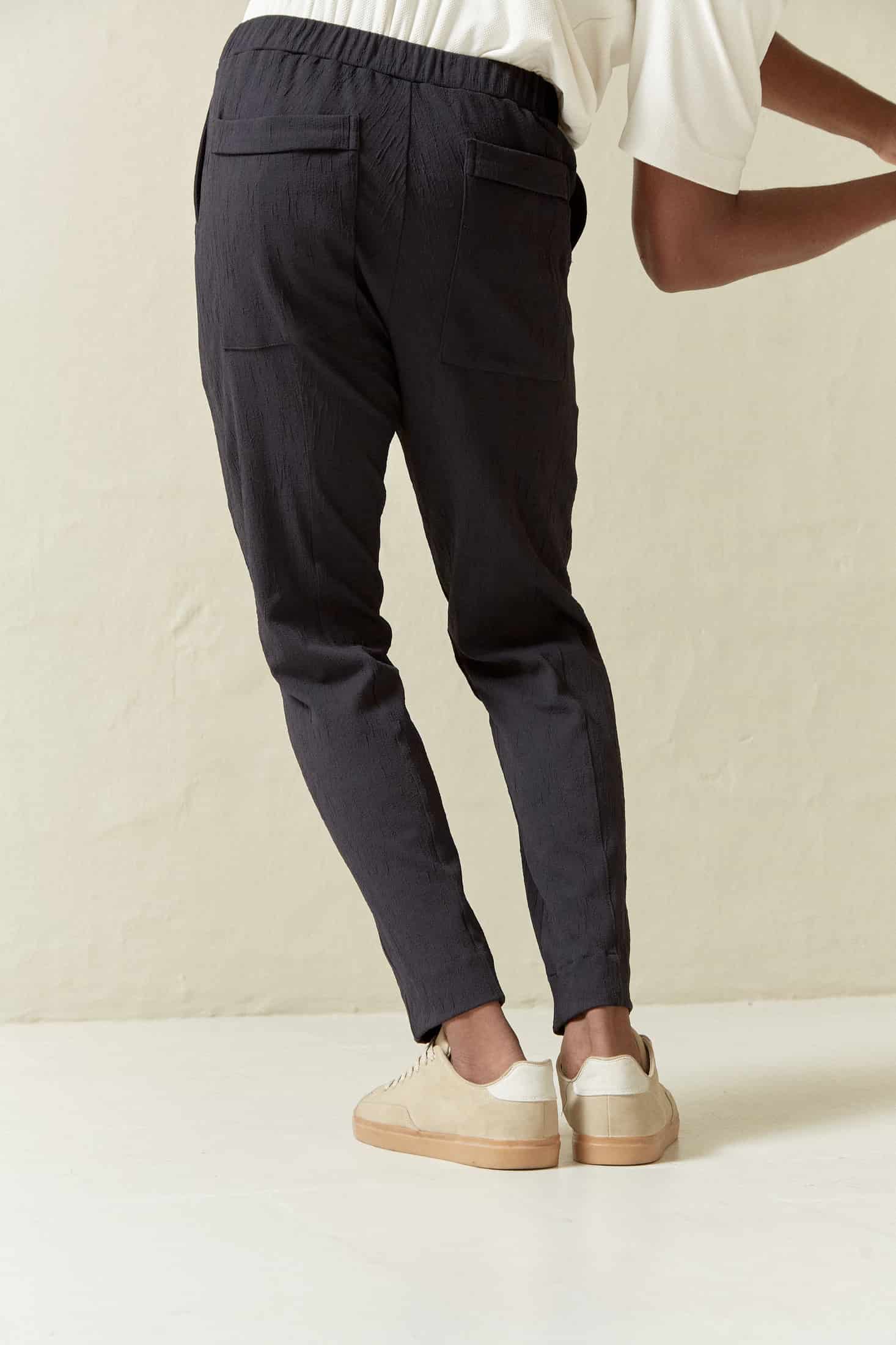 Pantalón Tech Formal Negro Textura SAMURAI - miniatura 4