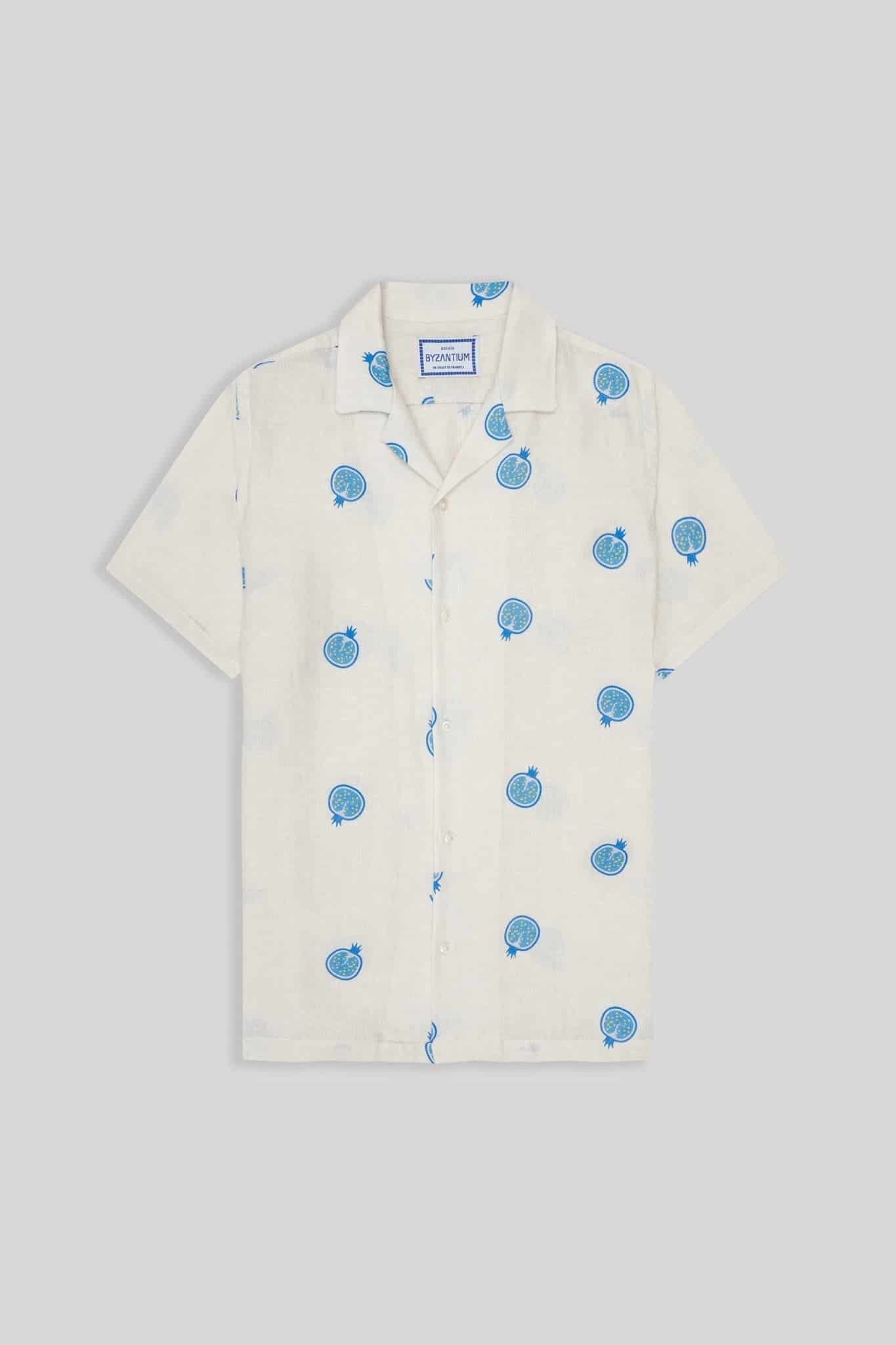 Men's bastión linen shirt white - miniatura 1