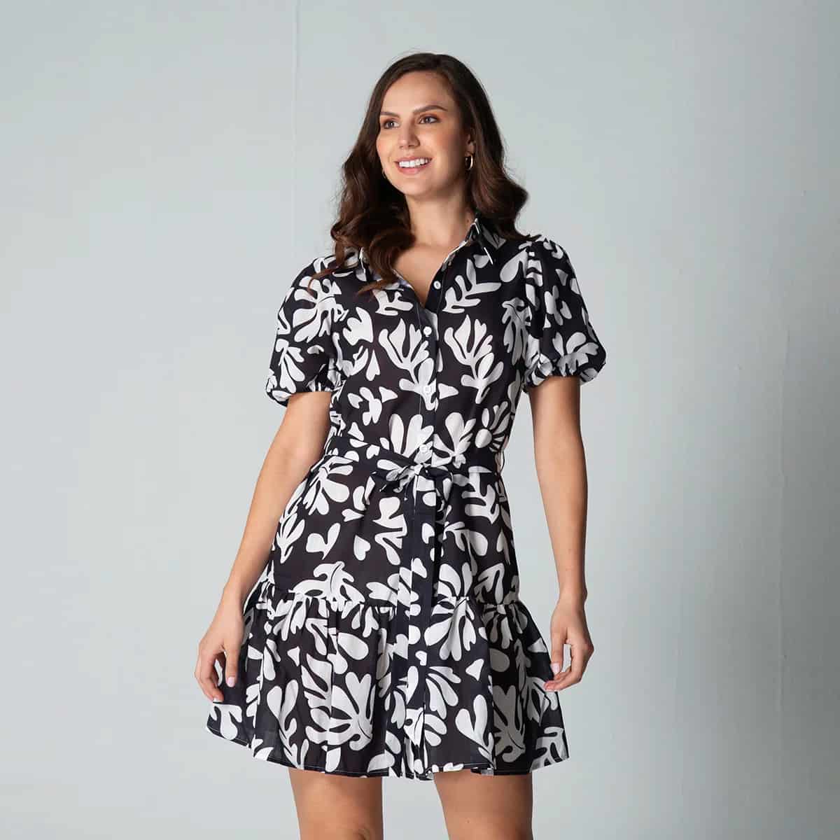 Vestido Corto Estampado Beach - miniatura 4