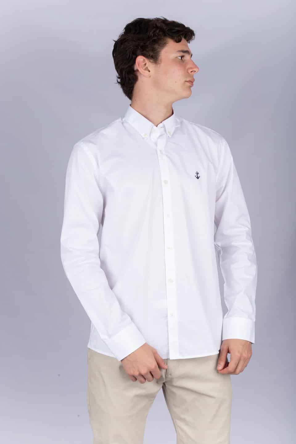Camisa Blanca A Navy - miniatura 1