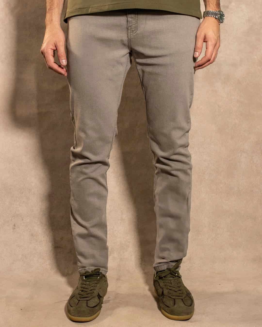 Jean Elastico Gris Claro - Slim Fit - miniatura 4