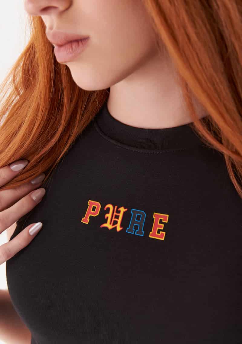 College Black Crop top - miniatura 6