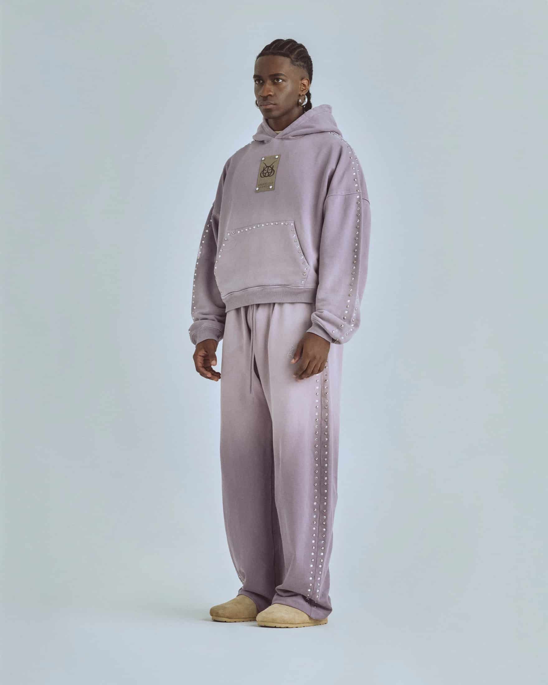 Santa Unión Basic  Boxy Hoodie Purple - miniatura 5