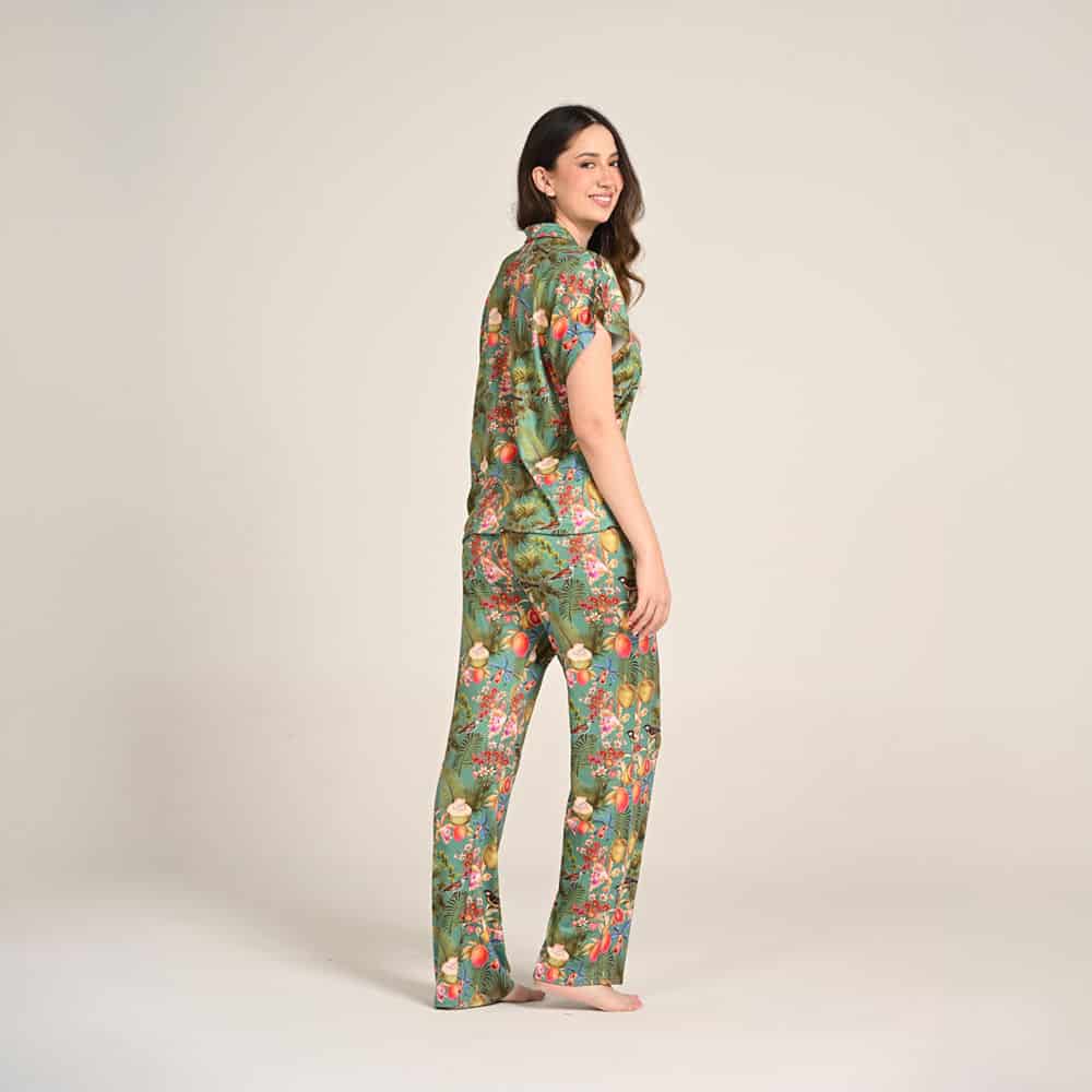 Conjunto de Pijama Pantalon Largo Estampado Trópico - miniatura 2