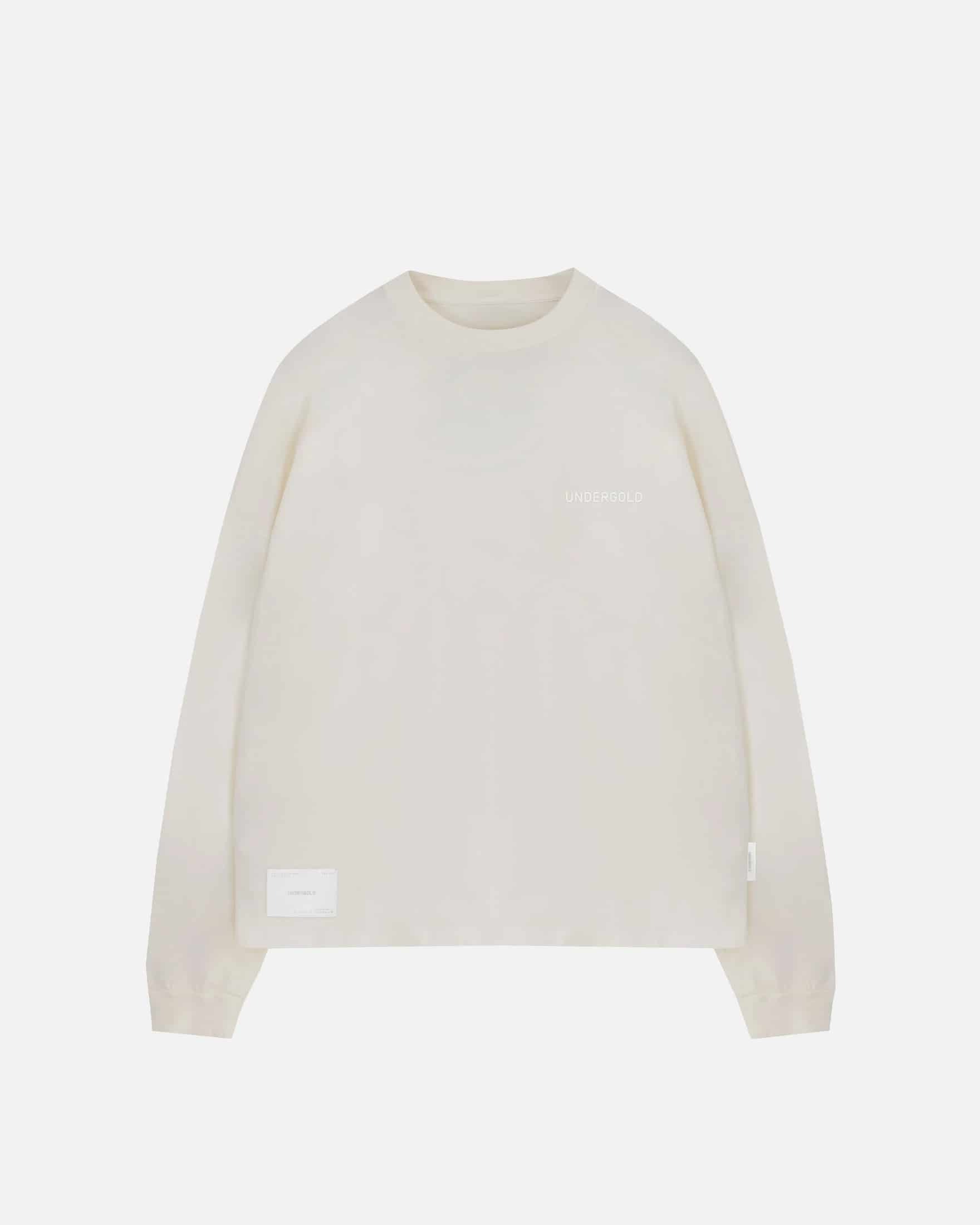 Line Logo Long Sleeve Boxy Fit Tshirt White - miniatura 3