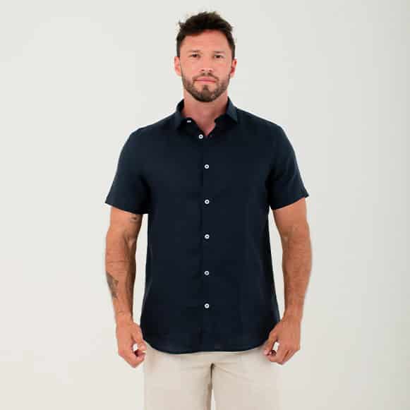 CAMISA MC 100% LINO HOMBRE - miniatura 2