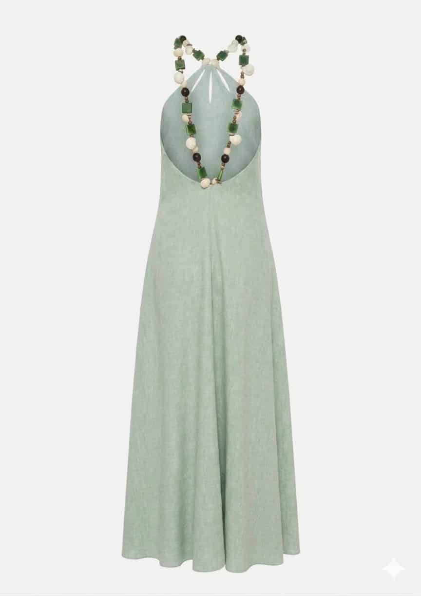 DAKOTA DRESS SEAFOAM GREEN - miniatura 6