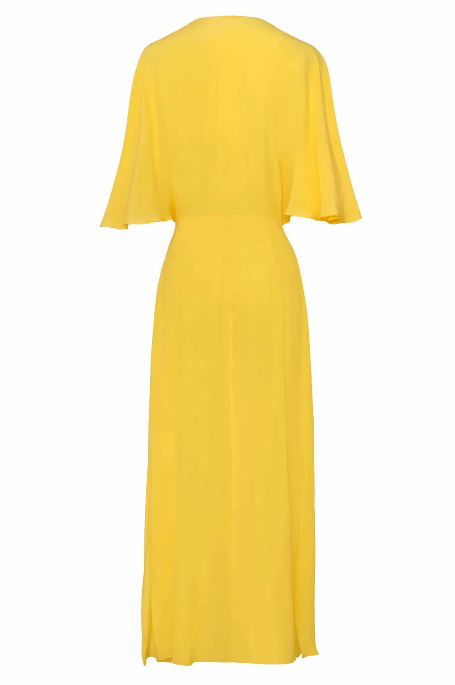 Perla del Sol Silk Midi Dress / Yellow - miniatura 3