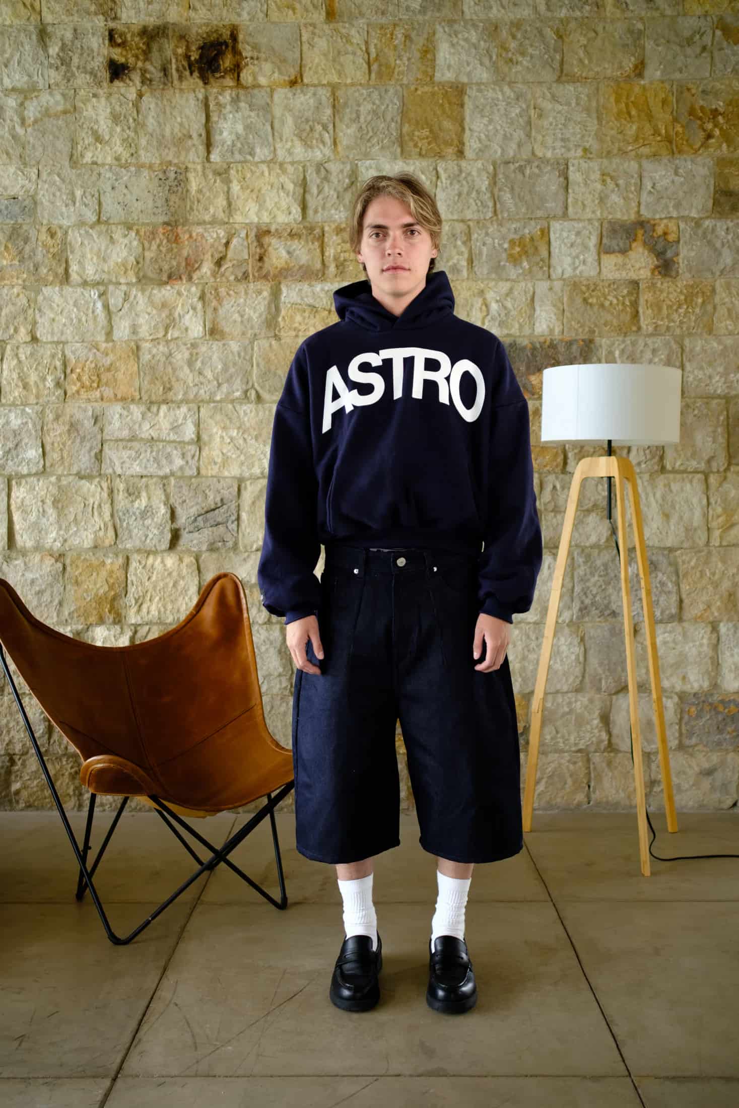 Basics V2 - Deep Navy Hoodie Boxy Fit - miniatura 3