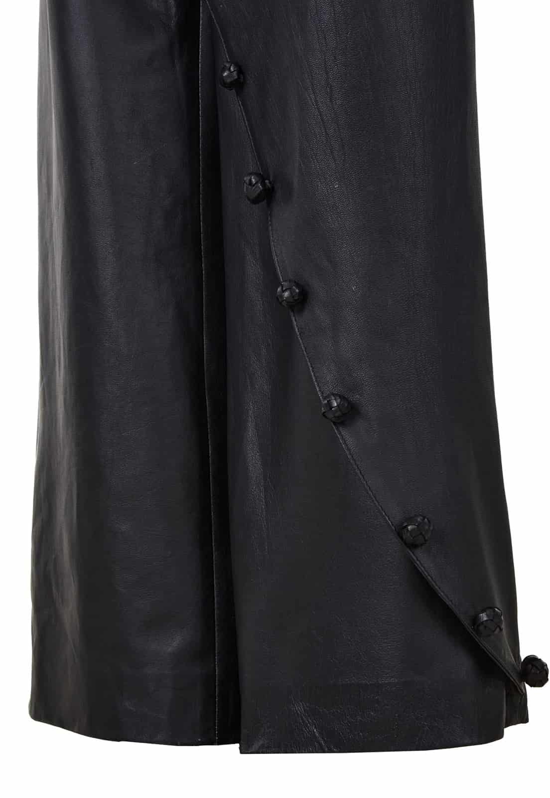 CROSSED LEATHER TROUSERS - miniatura 5