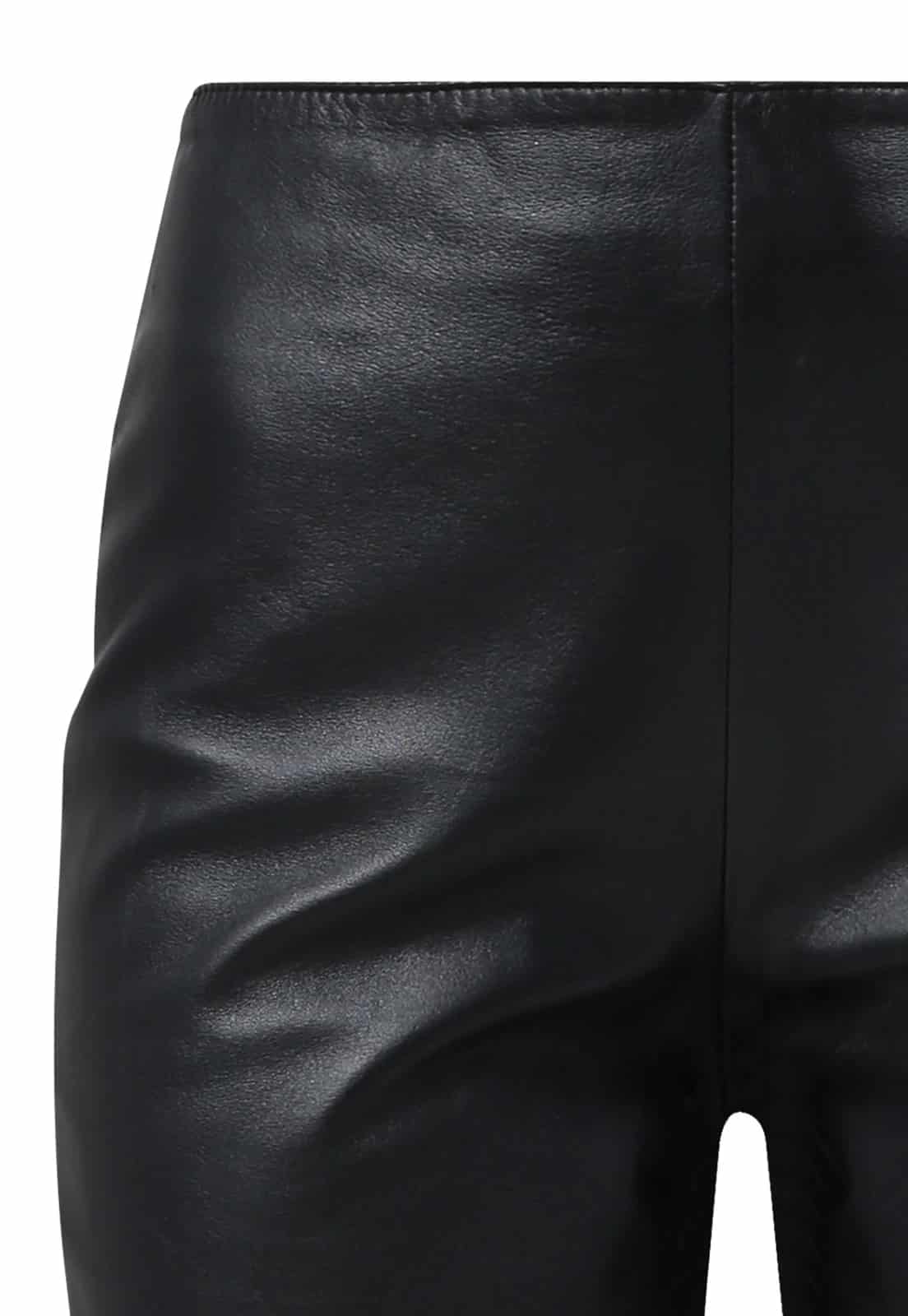 SEMI-FLARE LEATHER TROUSERS - miniatura 5