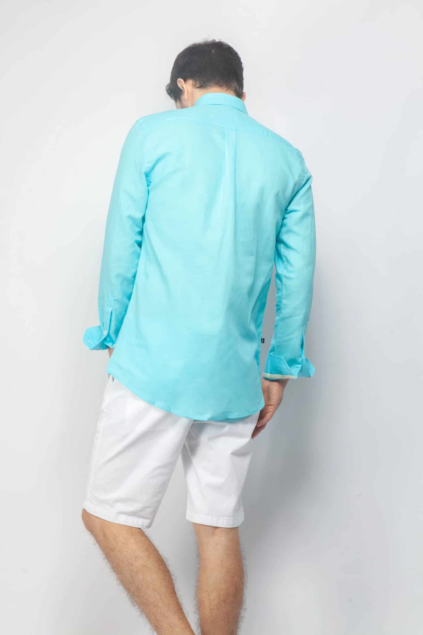 Camisa Lino Aguamarina - miniatura 4