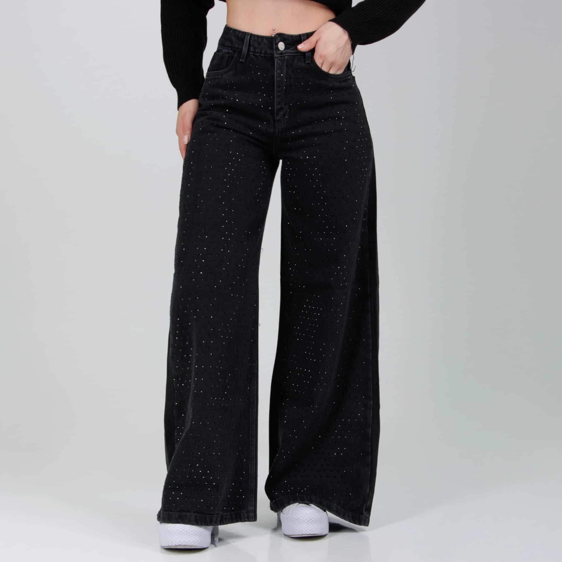 Jean Axspen Wide Leg Ax-2839 Gris Oscuro - miniatura 2