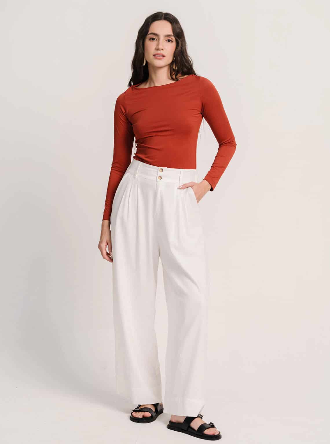 PANTALÓN CANVAS IVORY - miniatura 8