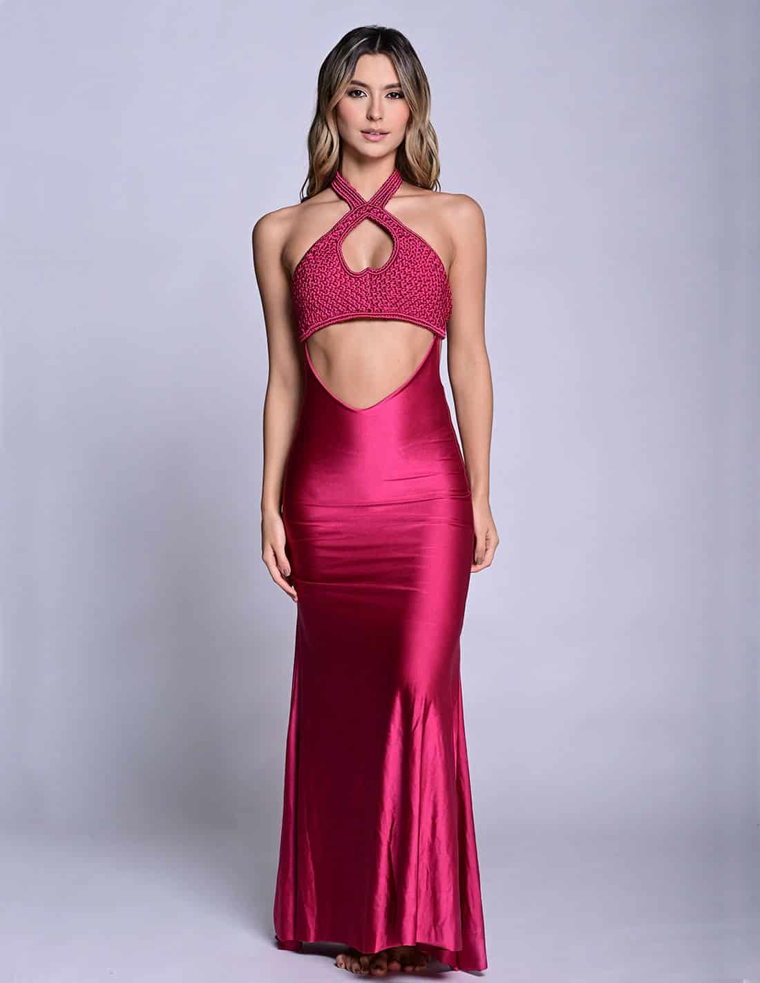 Vestido Kai Burgundy - miniatura 1
