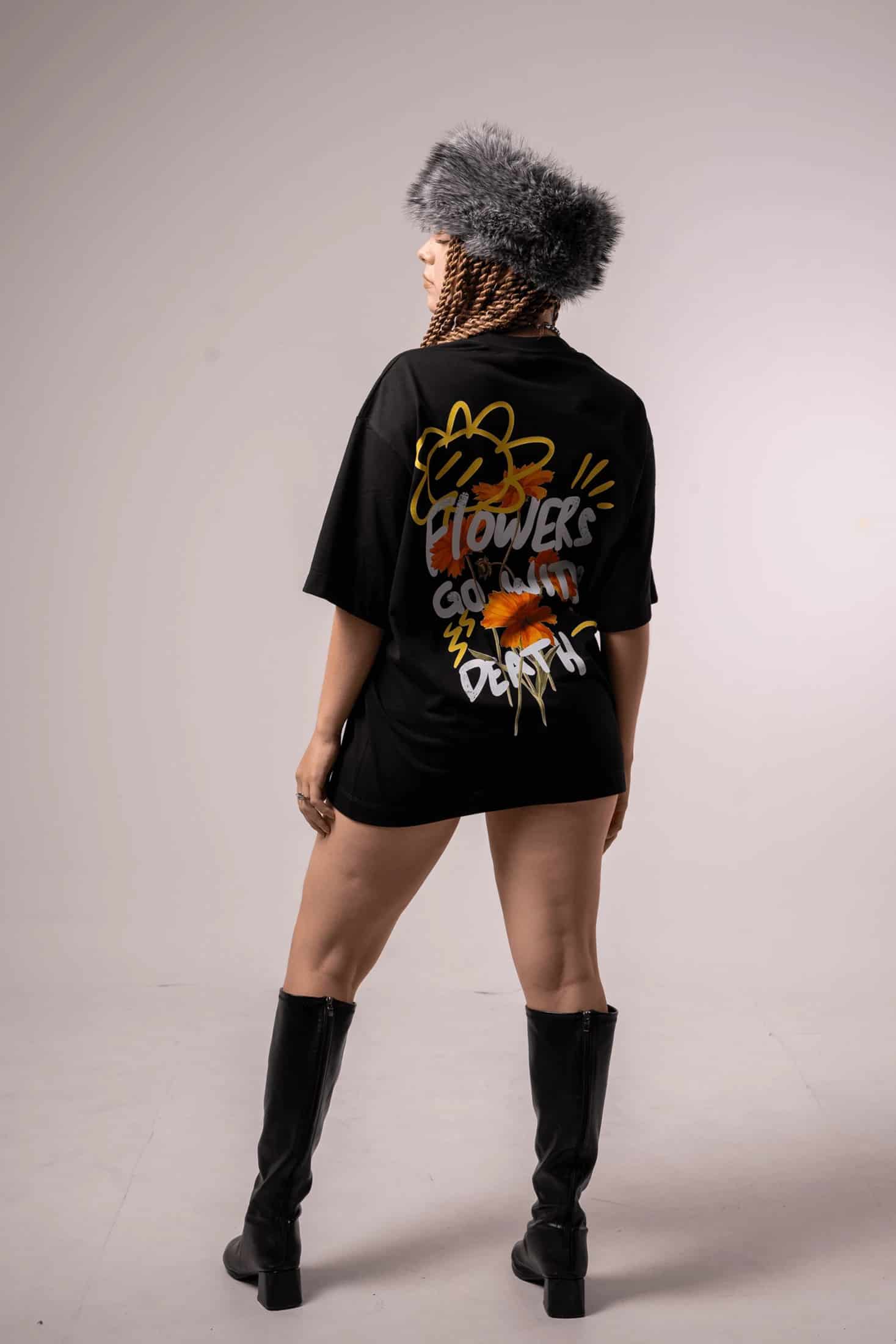 Camiseta Flowers go with death - miniatura 3