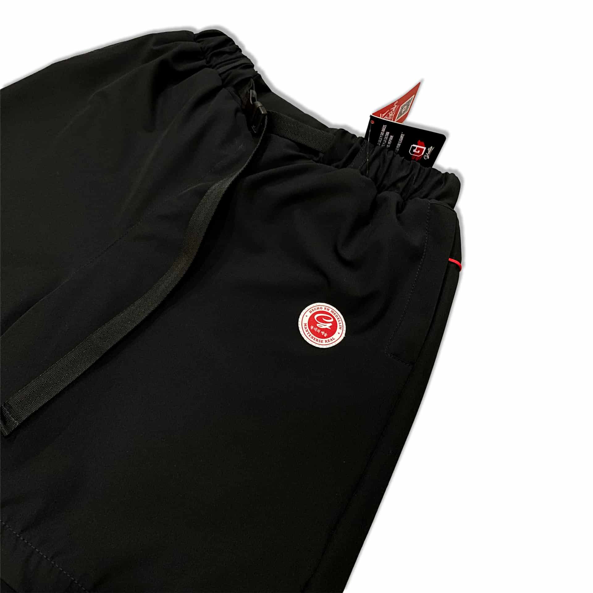 Pantaloneta Negra Con Cinturón - miniatura 2