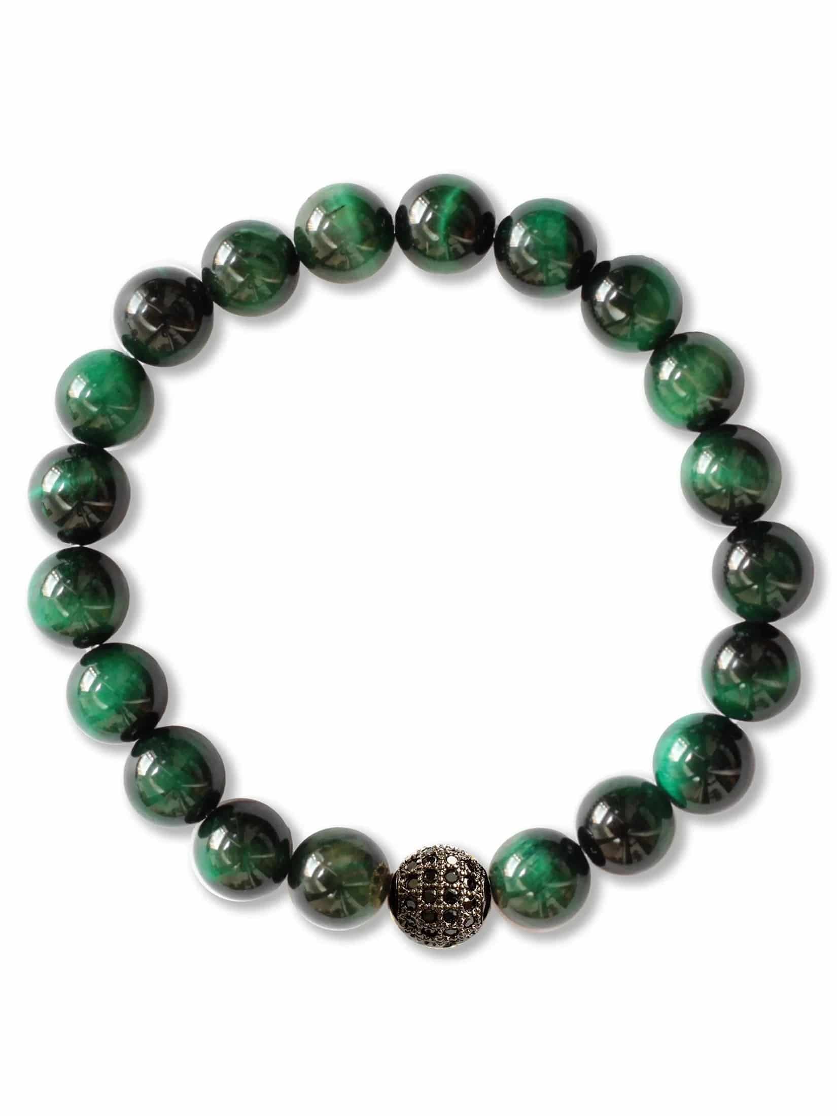 Brazalete Ojo de Tigre Verde 8mm - miniatura 2