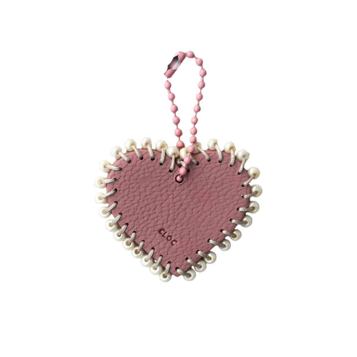 Charm Corazón bordado Champagne pink - miniatura 1