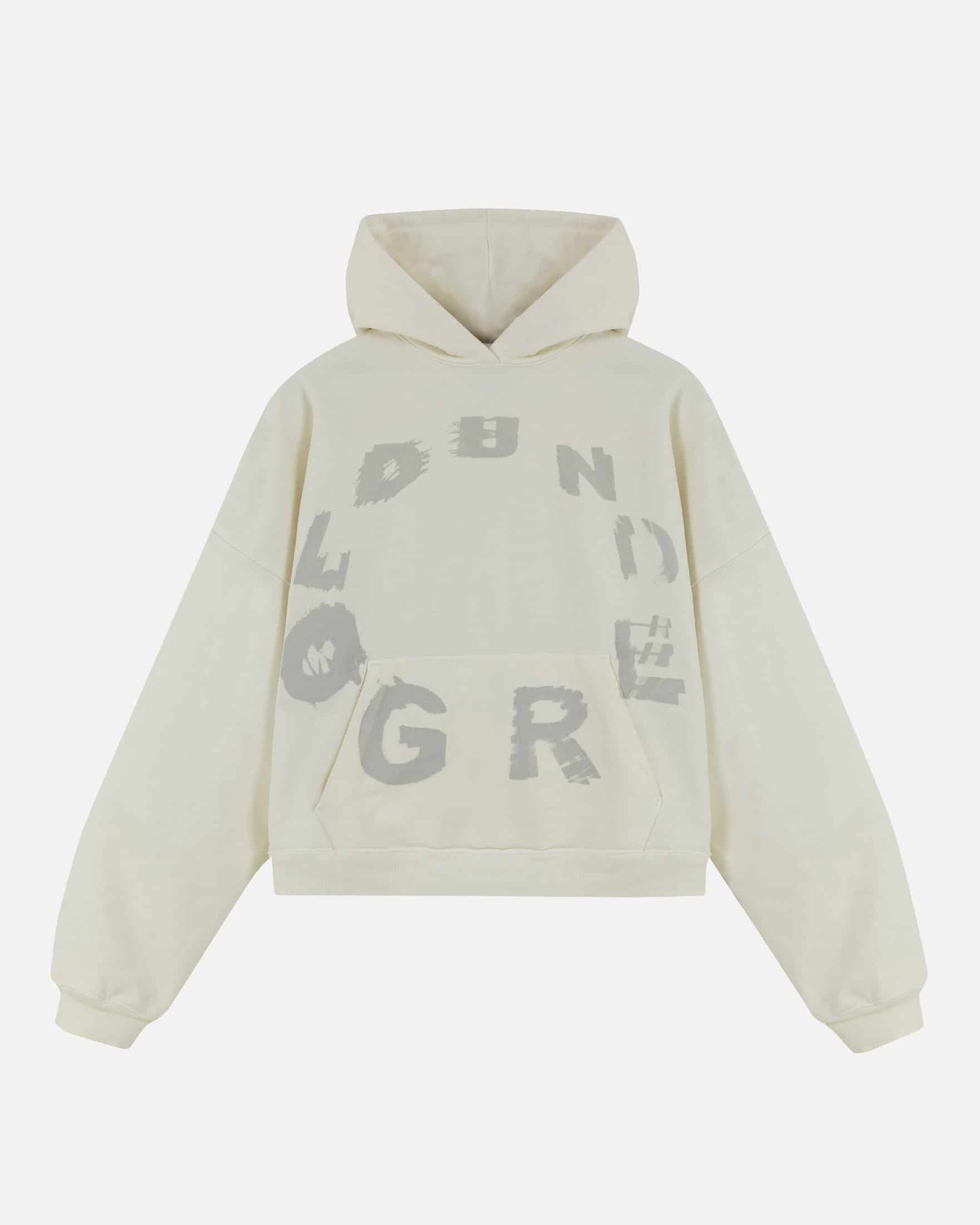 Echoes Tremor Boxy Fit Hoodie White - miniatura 1