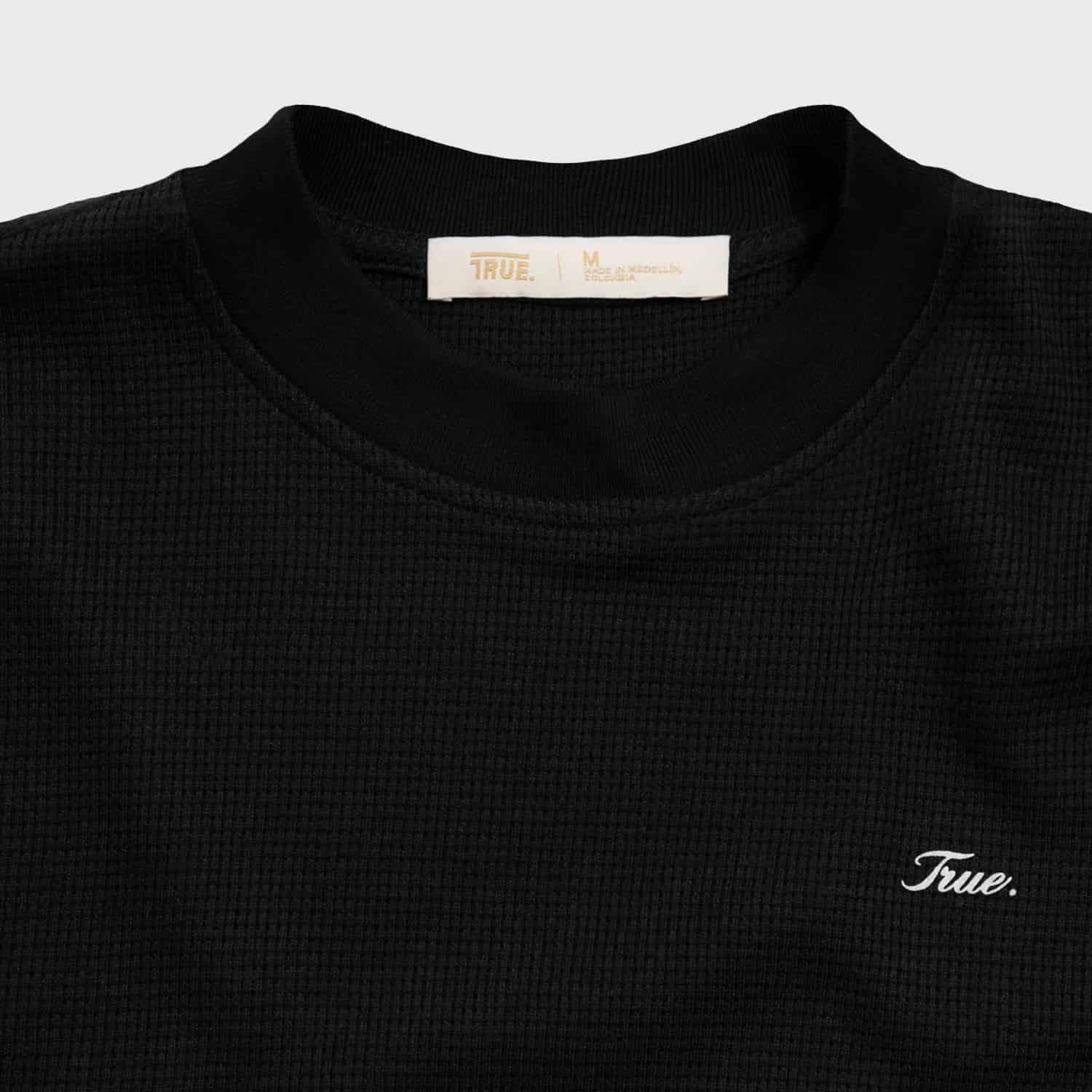 Textured Boxy Tee - Black - miniatura 13