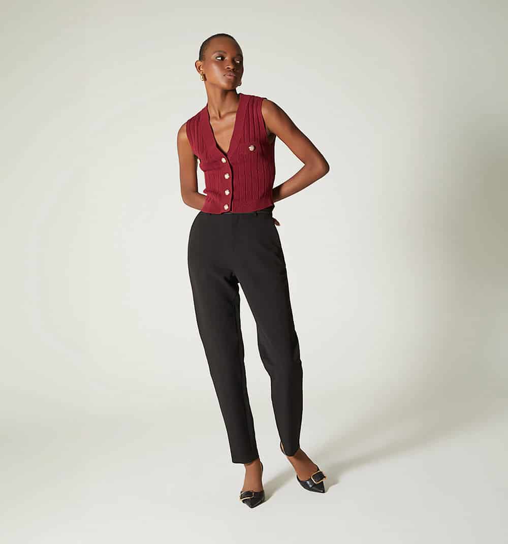 Pantalon Con Pretina En Satin - miniatura 1