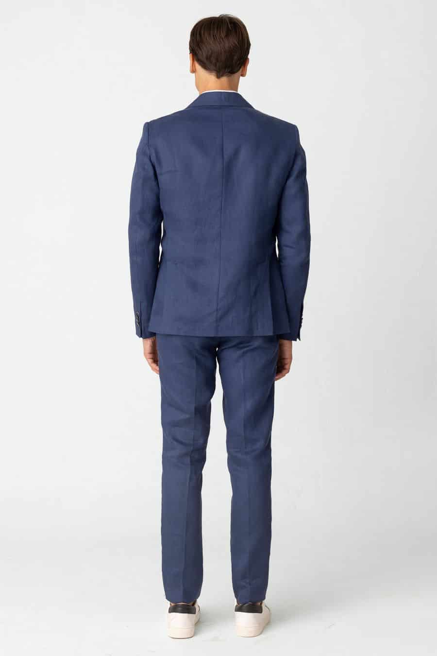 Men's mixed fabric navy vittorio set - miniatura 2