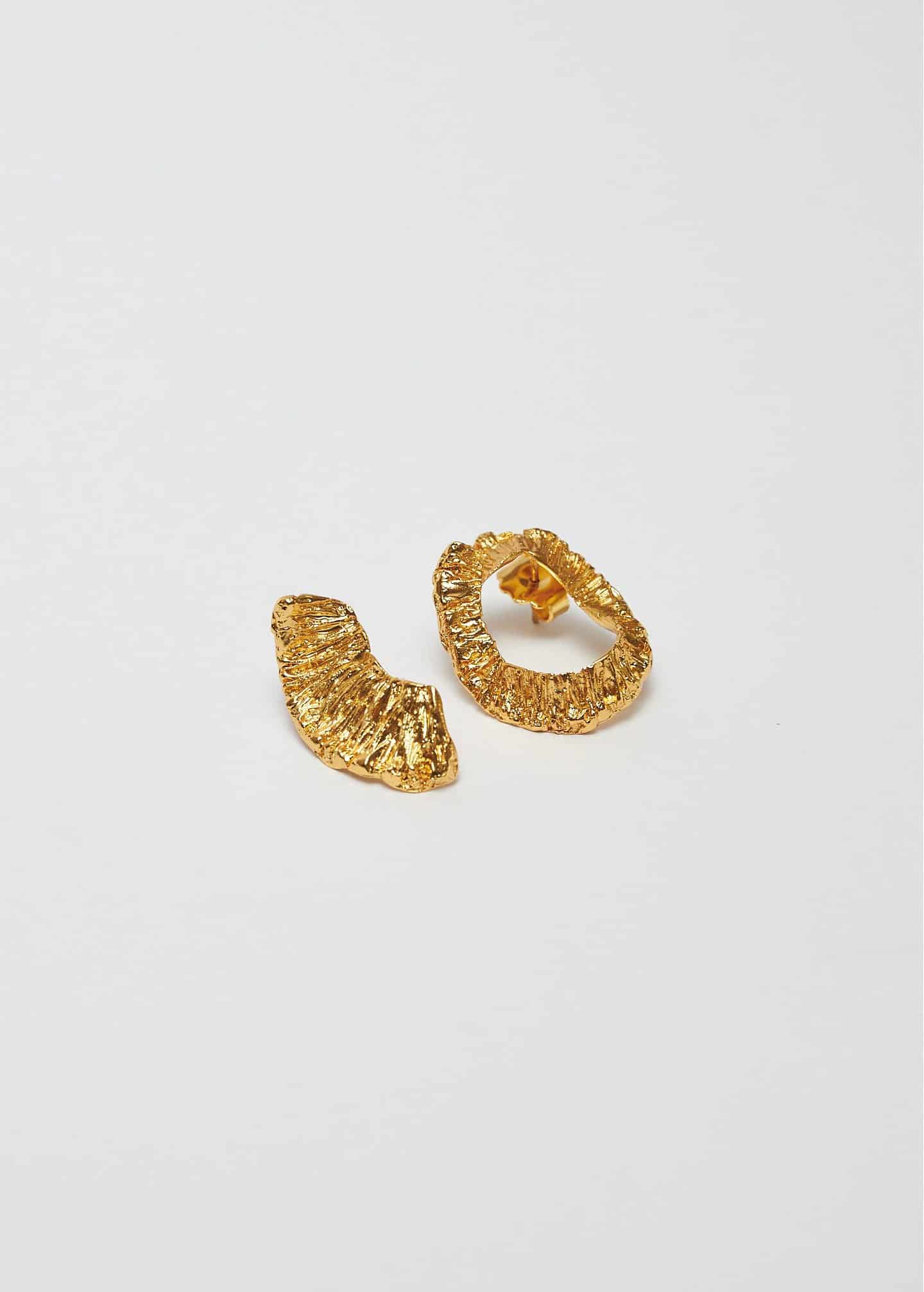 Aretes asimetricos trozo de sol - miniatura 1