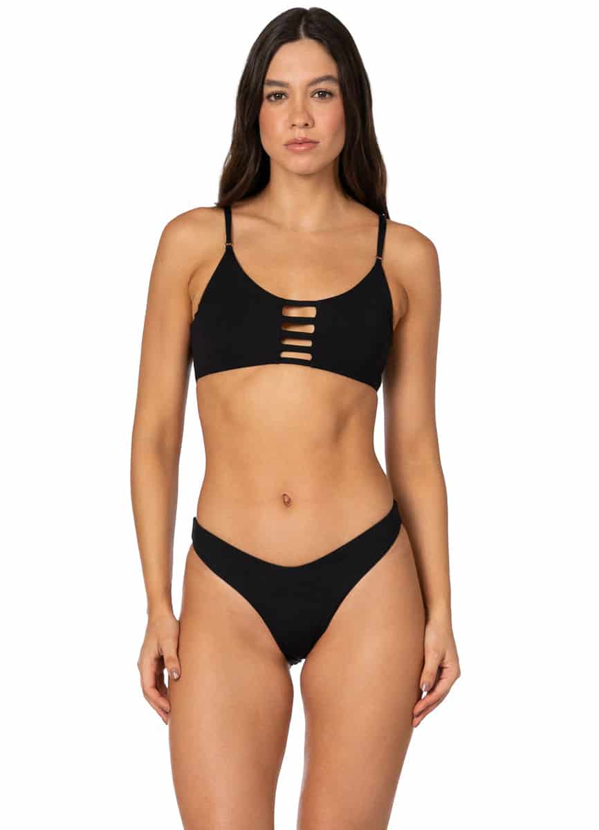 Maaji Jade Black Praia Classic Bralette Bikini Top - miniatura 3
