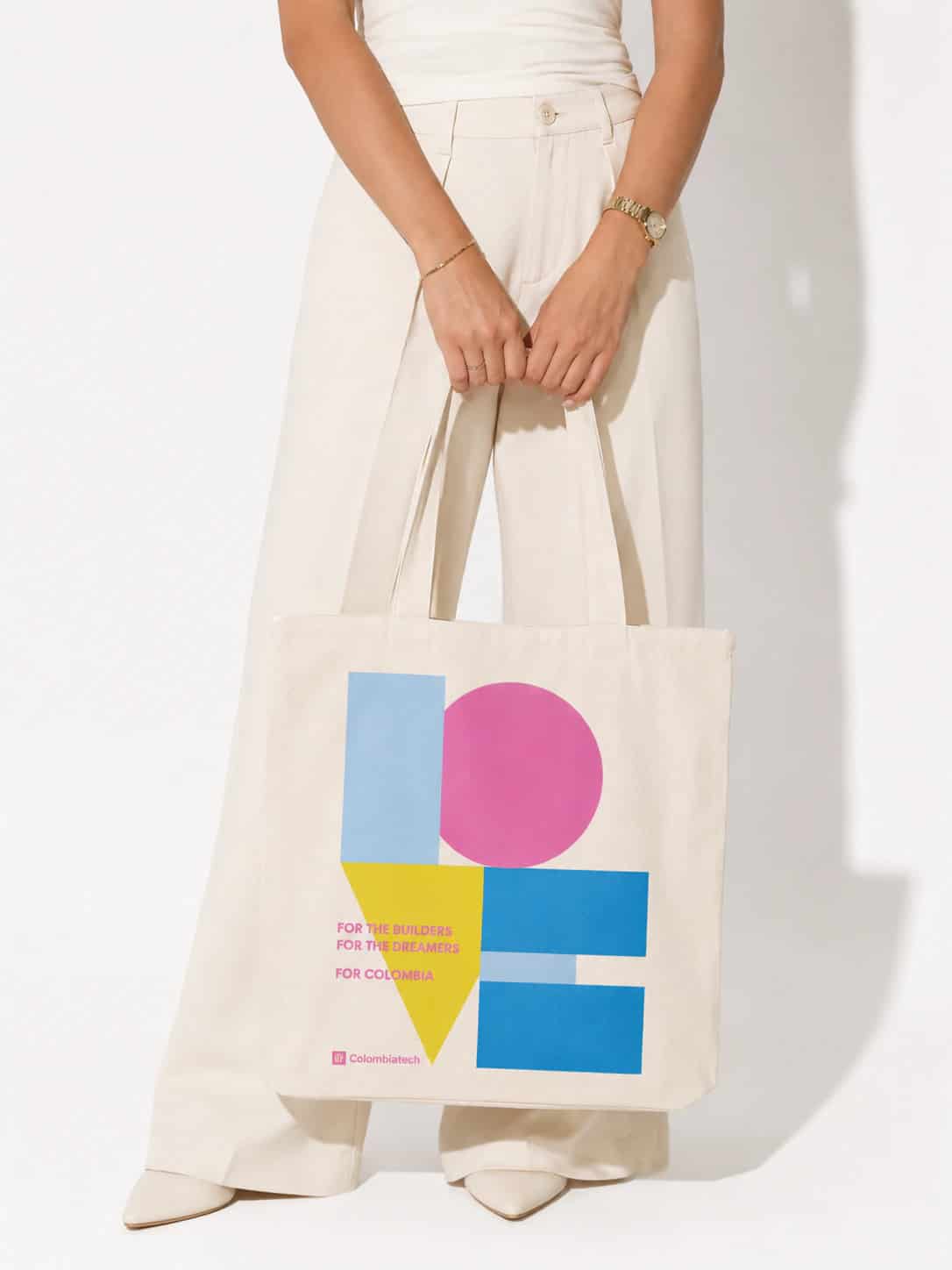 CTW Tote Bag With Love Colombia crudo - miniatura 4