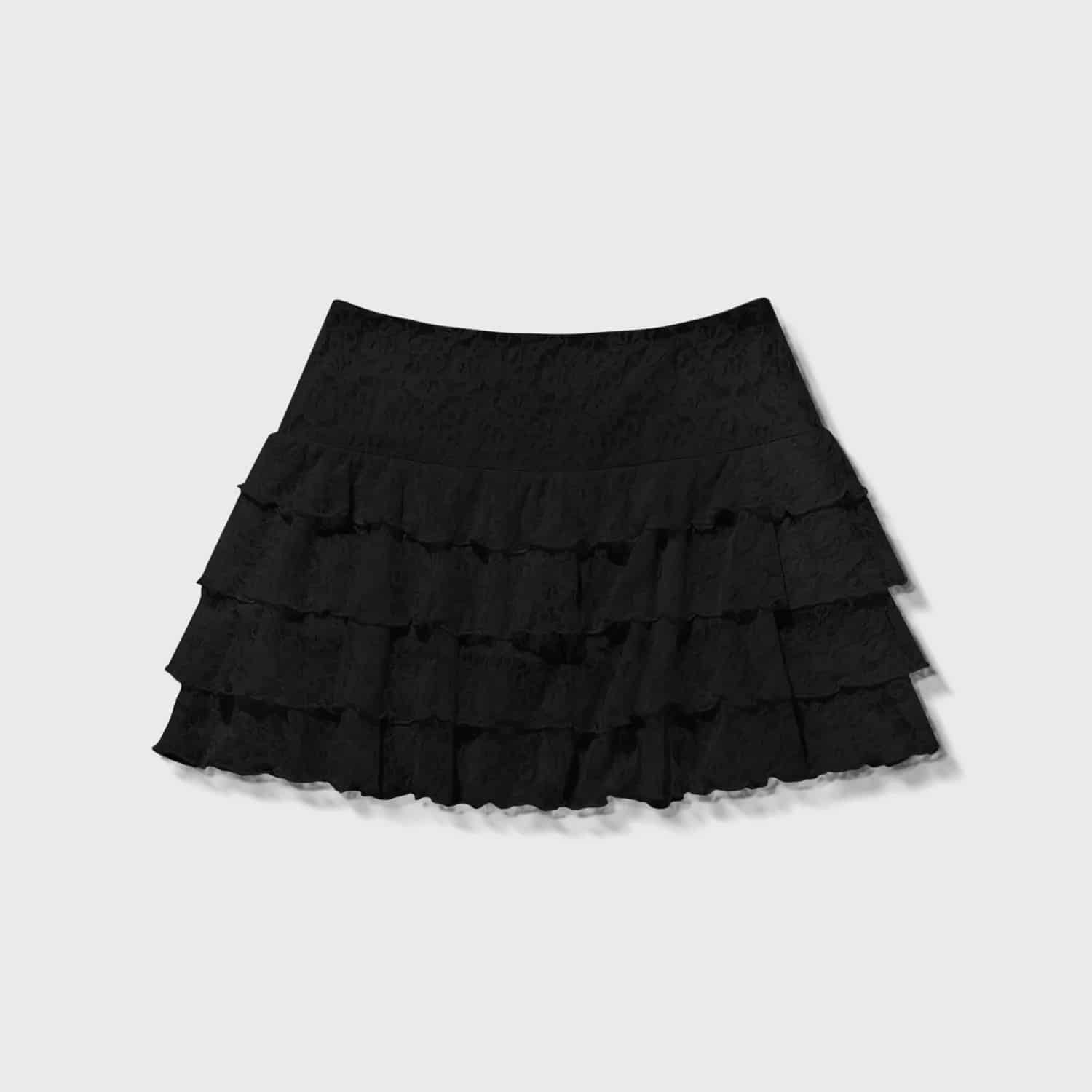 Drift Floral Mini Skirt - Black - miniatura 6