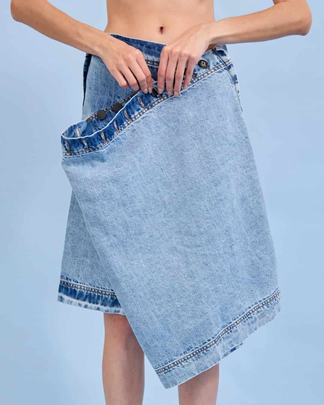 Falda CANELÓN AZUL FROSTED - miniatura 2